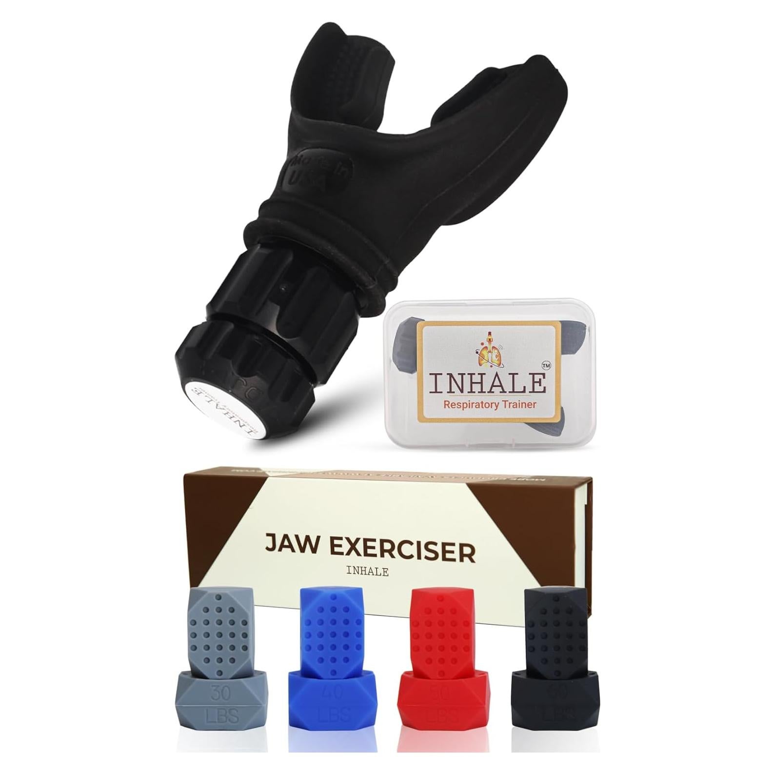 Paquete Inhale - Entrenador Respiratorio y Ejercitador Mandíbula