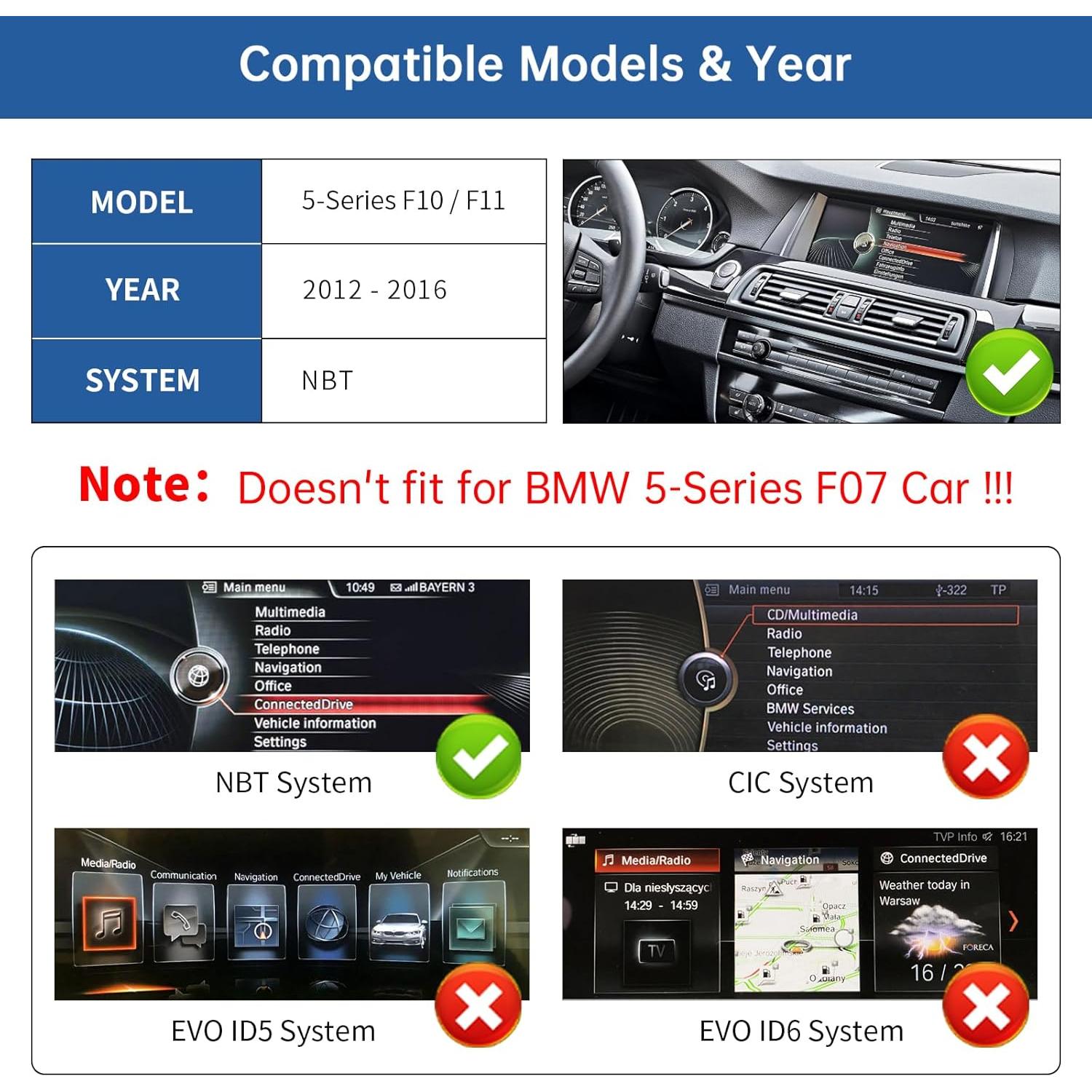 Pantalla Táctil 12.3" Road Top para BMW Serie 5 F10/F11 2012-2016