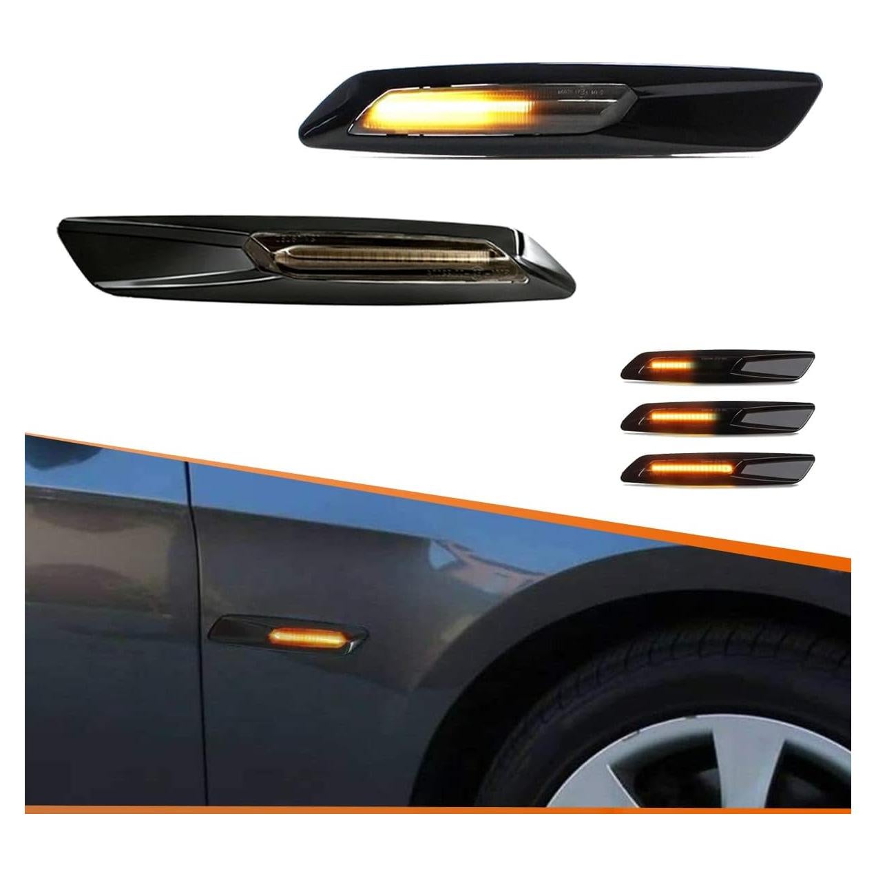Luces de Marcador Lateral LED Ámbar Adiil para BMW E82 E88 E90 E91 E92 E93 E60 E61