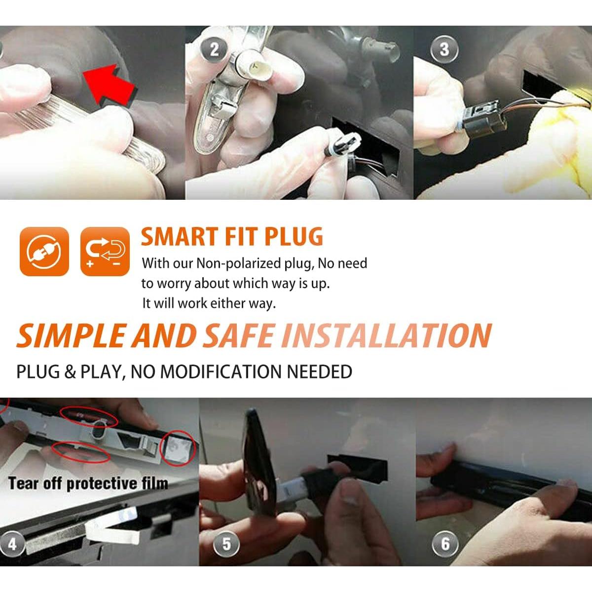 Luces de Marcador Lateral LED Ámbar Adiil para BMW E82 E88 E90 E91 E92 E93 E60 E61