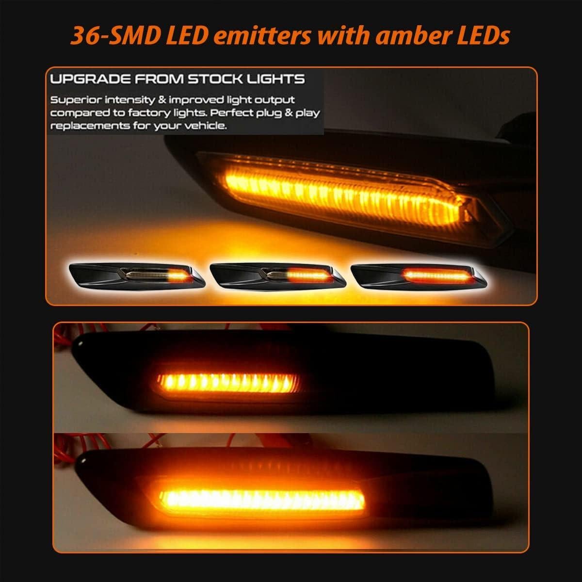 Luces de Marcador Lateral LED Ámbar Adiil para BMW E82 E88 E90 E91 E92 E93 E60 E61