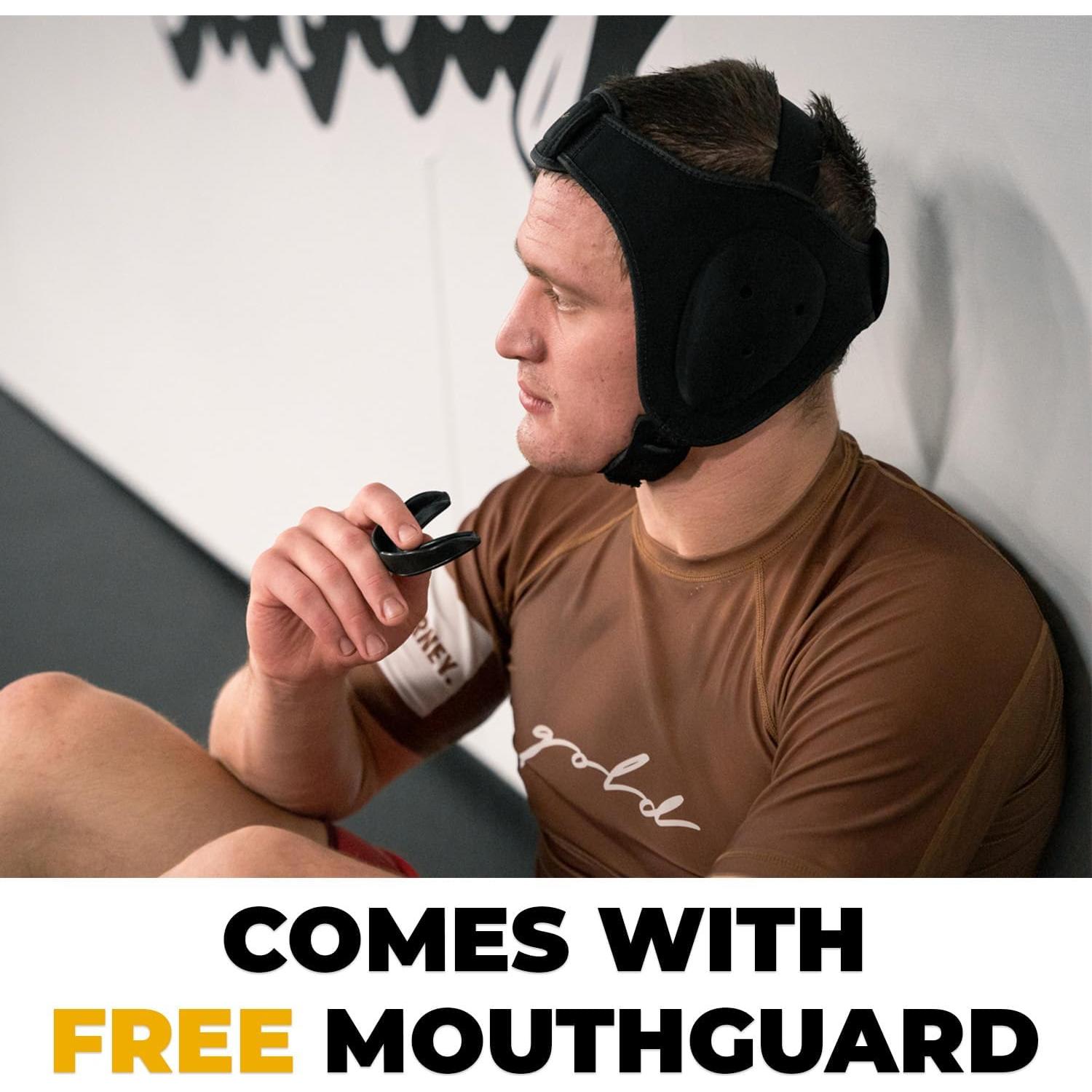 Protector de cabeza Gold BJJ ajustable para Jiu Jitsu y MMA