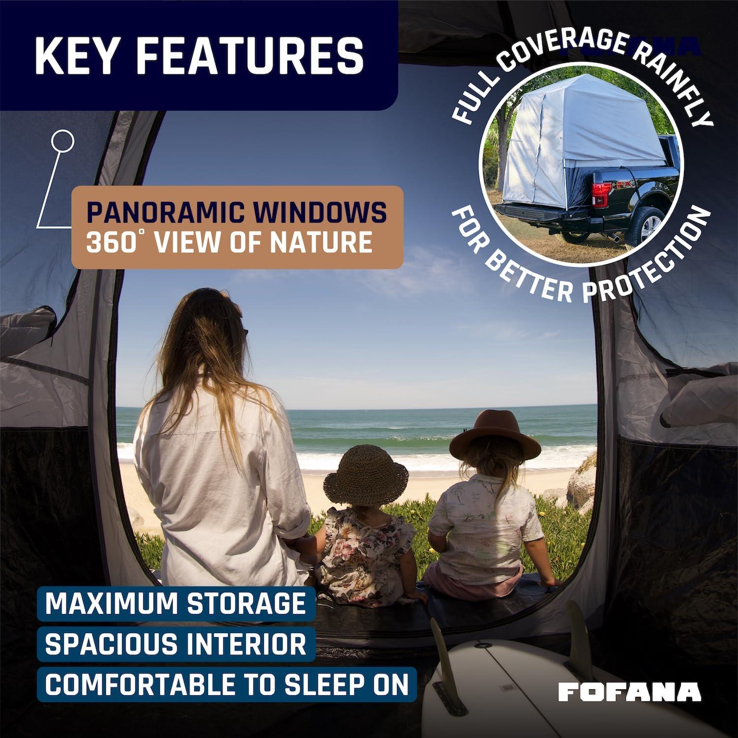 Carpa Fofana para Cama de Camioneta - Tamaño Medio - Impermeable