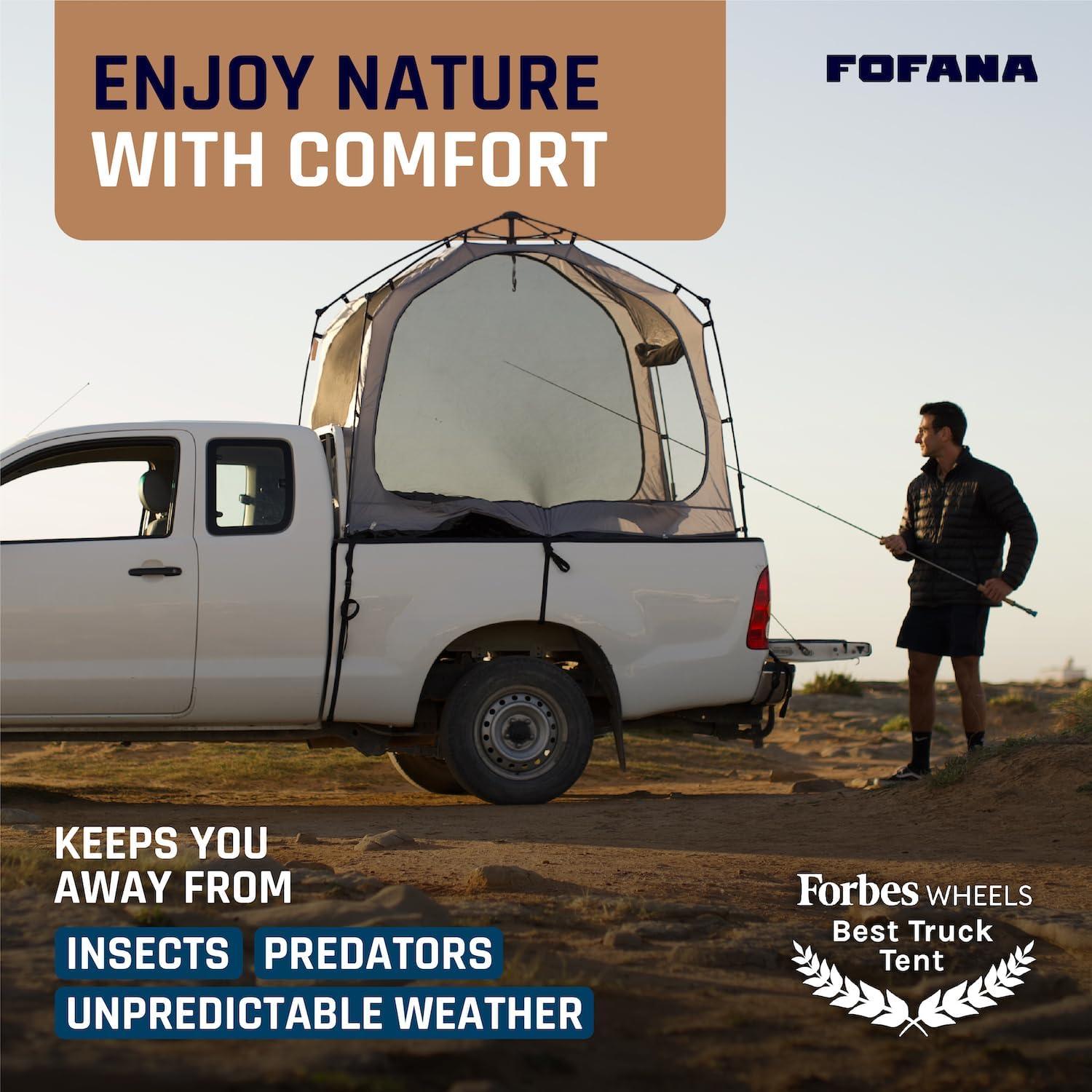 Carpa Fofana para Cama de Camioneta - Tamaño Medio - Impermeable