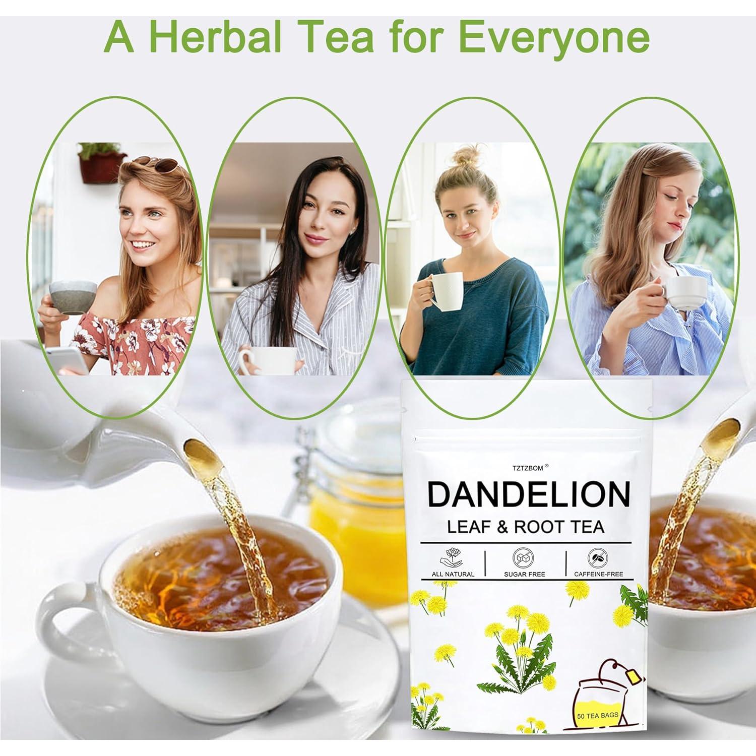 Té Herbal Detox TZTZBOM de Diente de León 50 Bolsas 100g