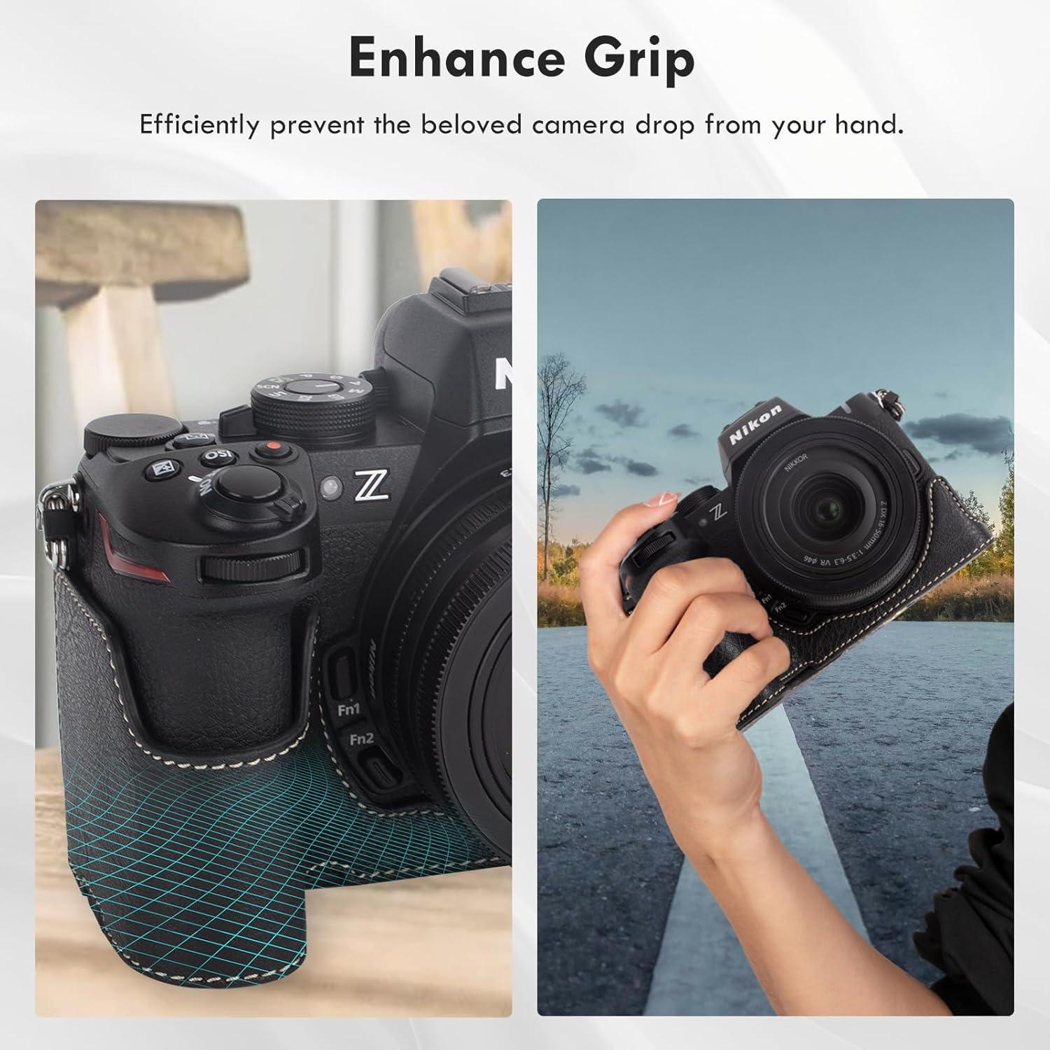 Funda Media Protectora VOVMOEYA para Cámara Nikon Z50 II - PU Retro