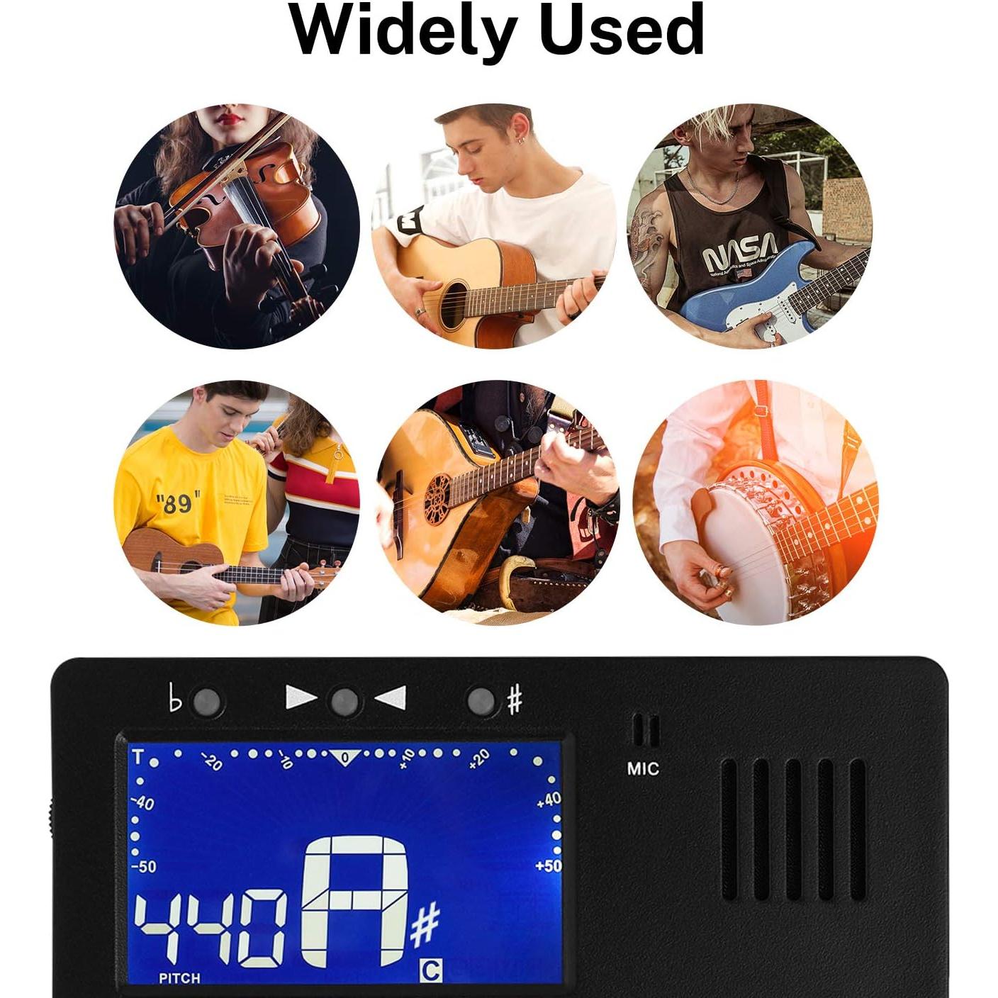 Afinador Metrónomo Digital Donner DMT-01 para Guitarra y Más