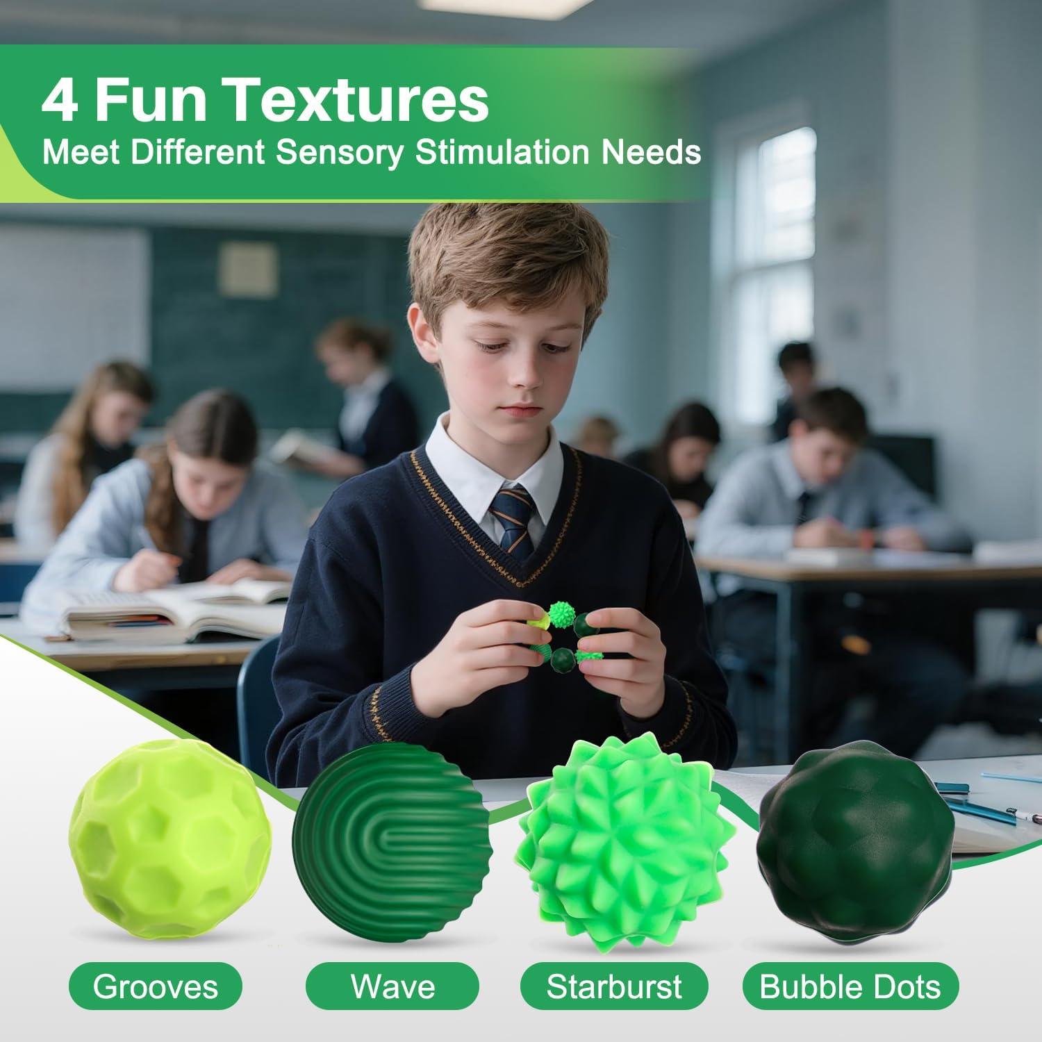 Pelotas Sensoriales Magnéticas de Silicona 6PCS Alivio Estrés