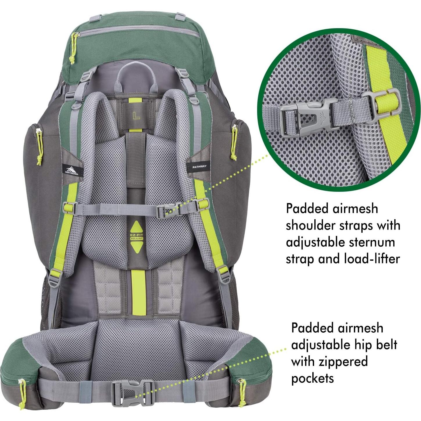 Mochila de senderismo High Sierra Pathway 90L Pino/Pizarra