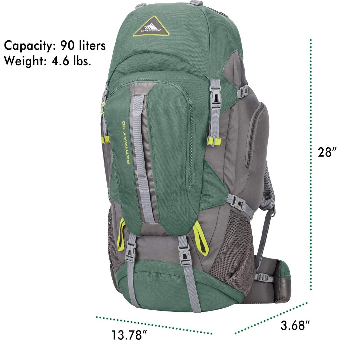Mochila de senderismo High Sierra Pathway 90L Pino/Pizarra