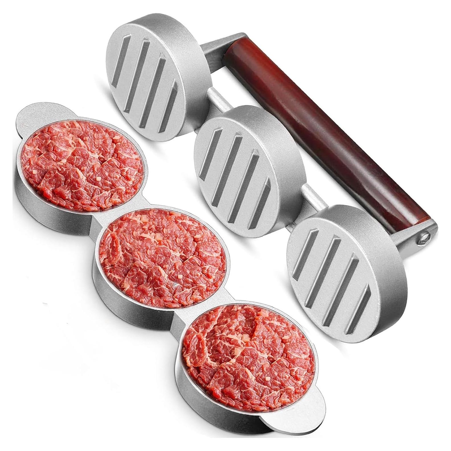 Mini Prensa de Hamburguesas HERMARM 3 Moldes 6.6 cm Antiadherente