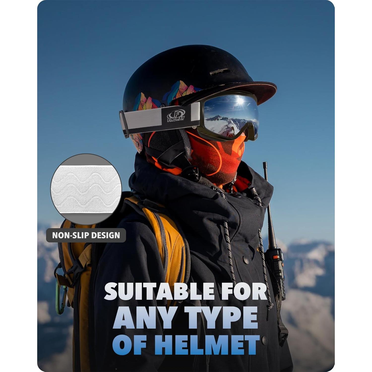 Gafas de Esquí OTG Findway - Protección UV 100% y Anti-vaho