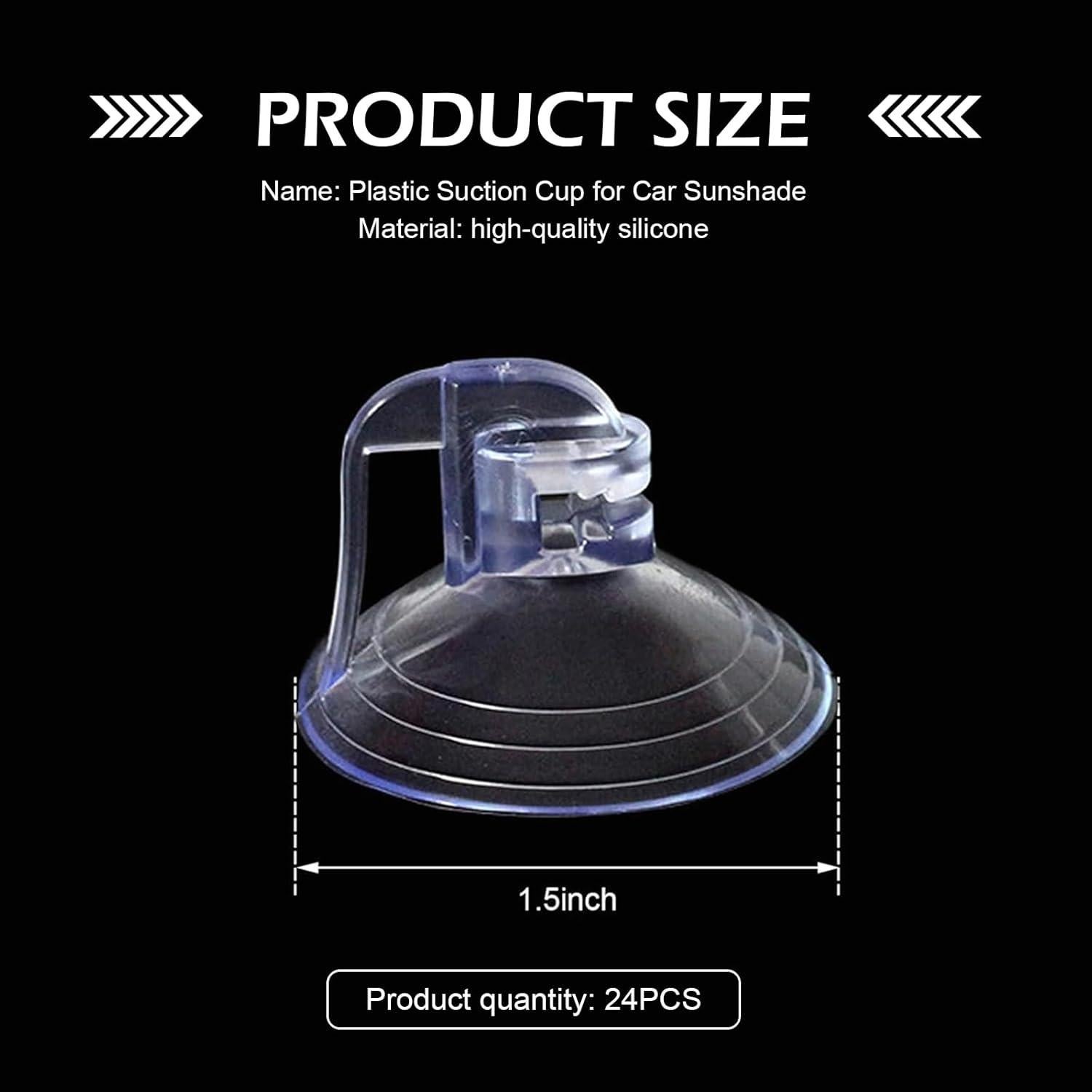 24 Ventosas de PVC Reutilizables GRANDI para Ventanas Automóviles