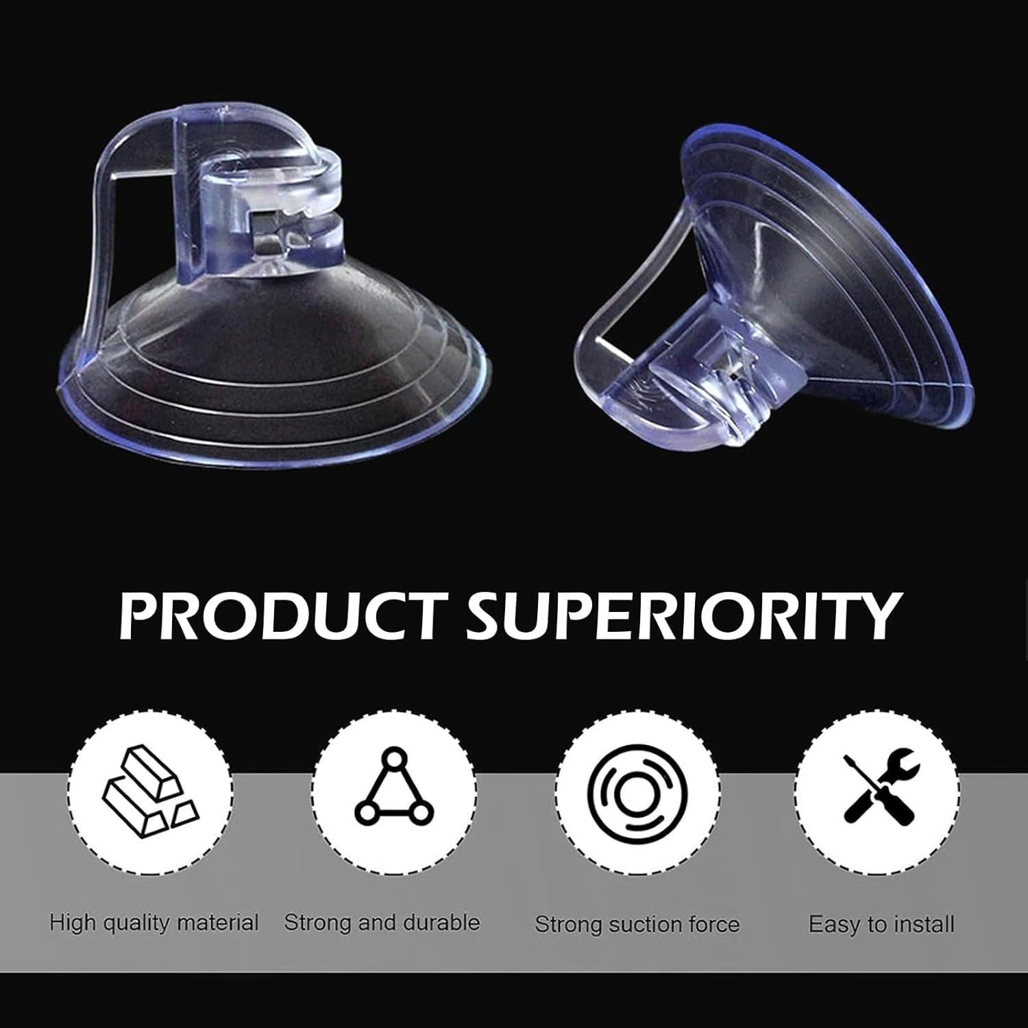 24 Ventosas de PVC Reutilizables GRANDI para Ventanas Automóviles