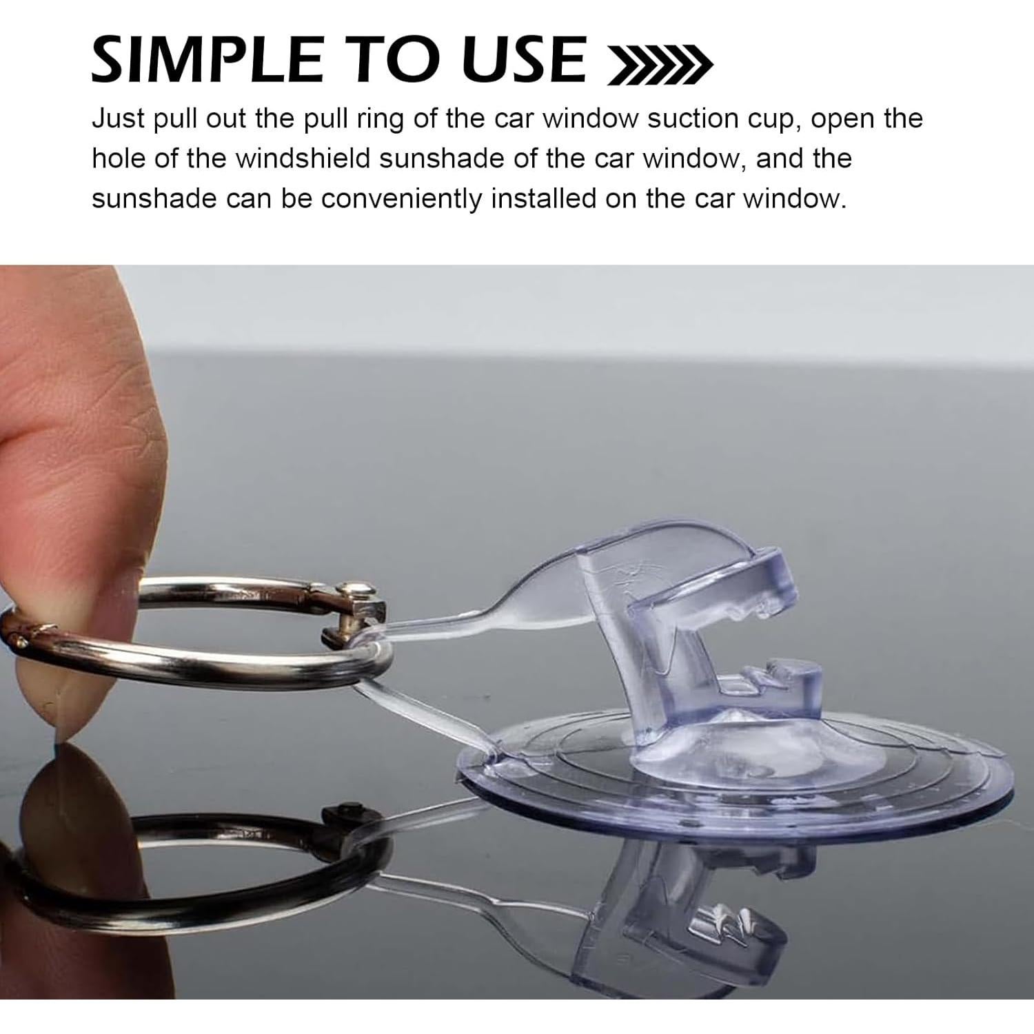 24 Ventosas de PVC Reutilizables GRANDI para Ventanas Automóviles