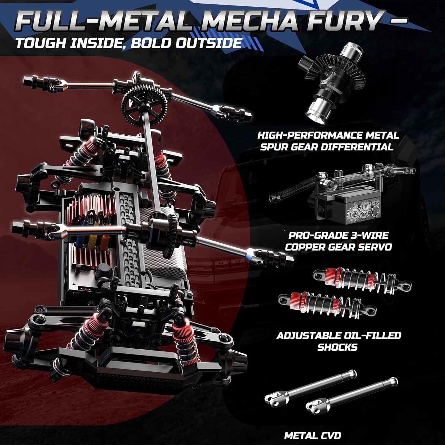 Coche RC DEERC 1:18 Todo Terreno 55KM/H 4x4 Control Remoto