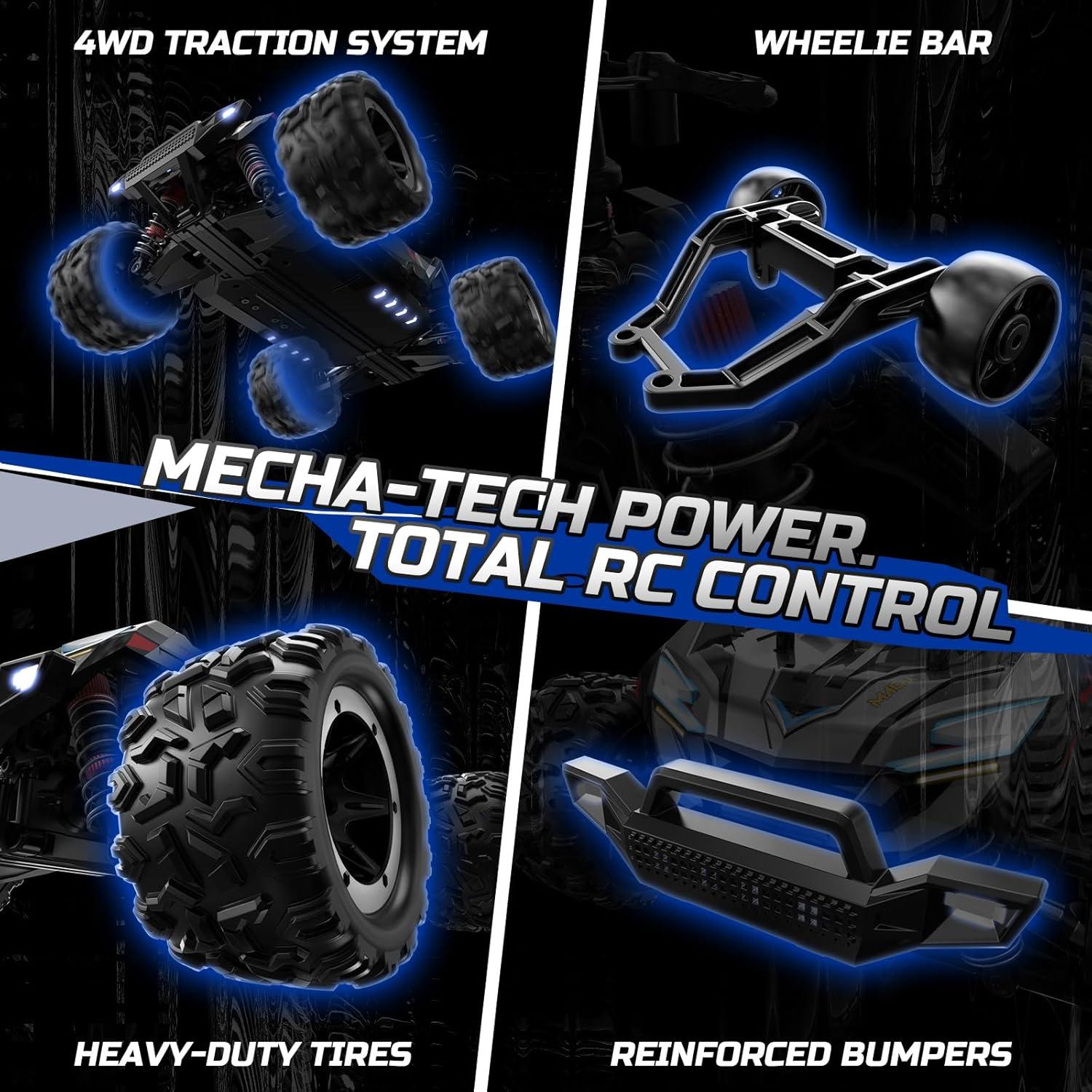 Coche RC DEERC 1:18 Todo Terreno 55KM/H 4x4 Control Remoto