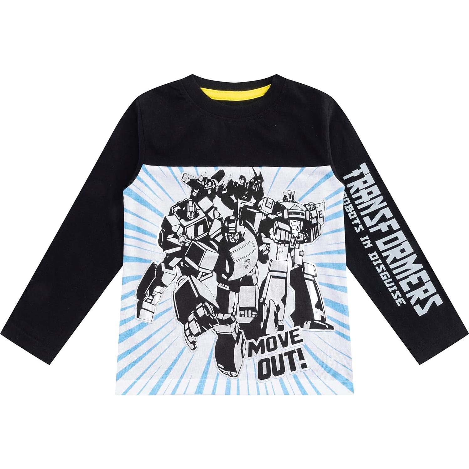 Camisetas de Manga Larga Transformers Hasbro 3 Paquete Niños