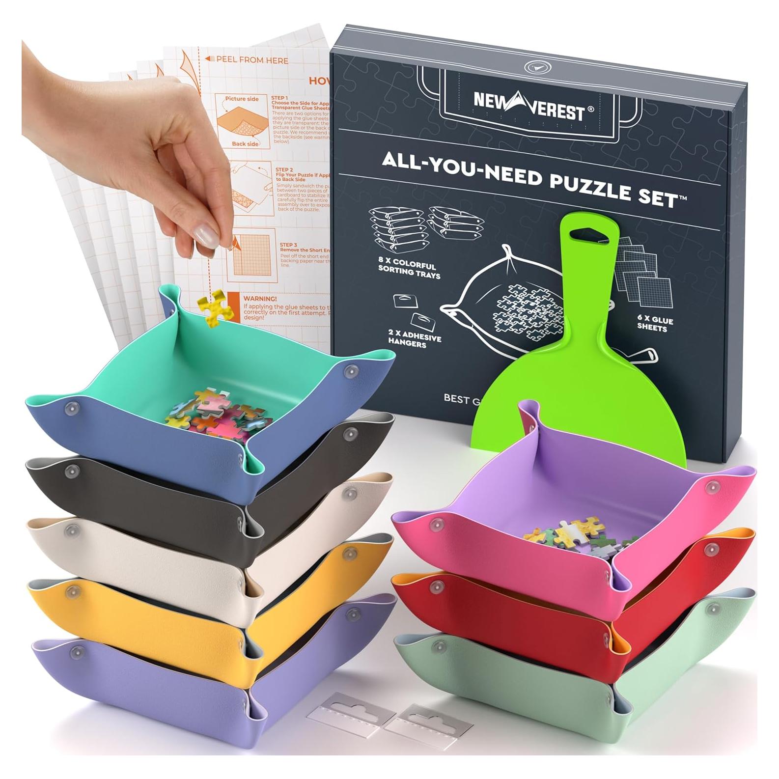 Juego de Rompecabezas Newverest con 8 Bandejas y 6 Hojas