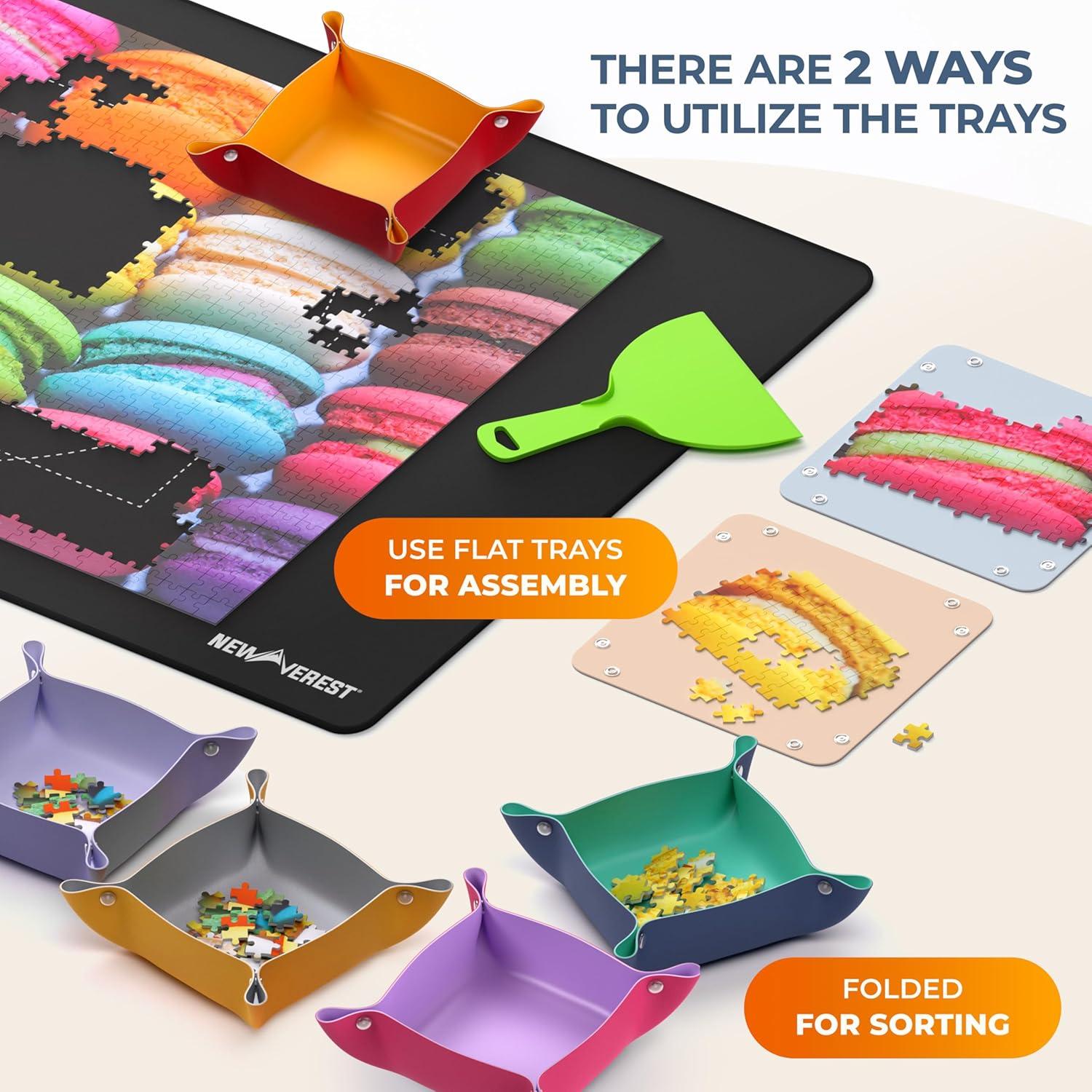 Juego de Rompecabezas Newverest con 8 Bandejas y 6 Hojas