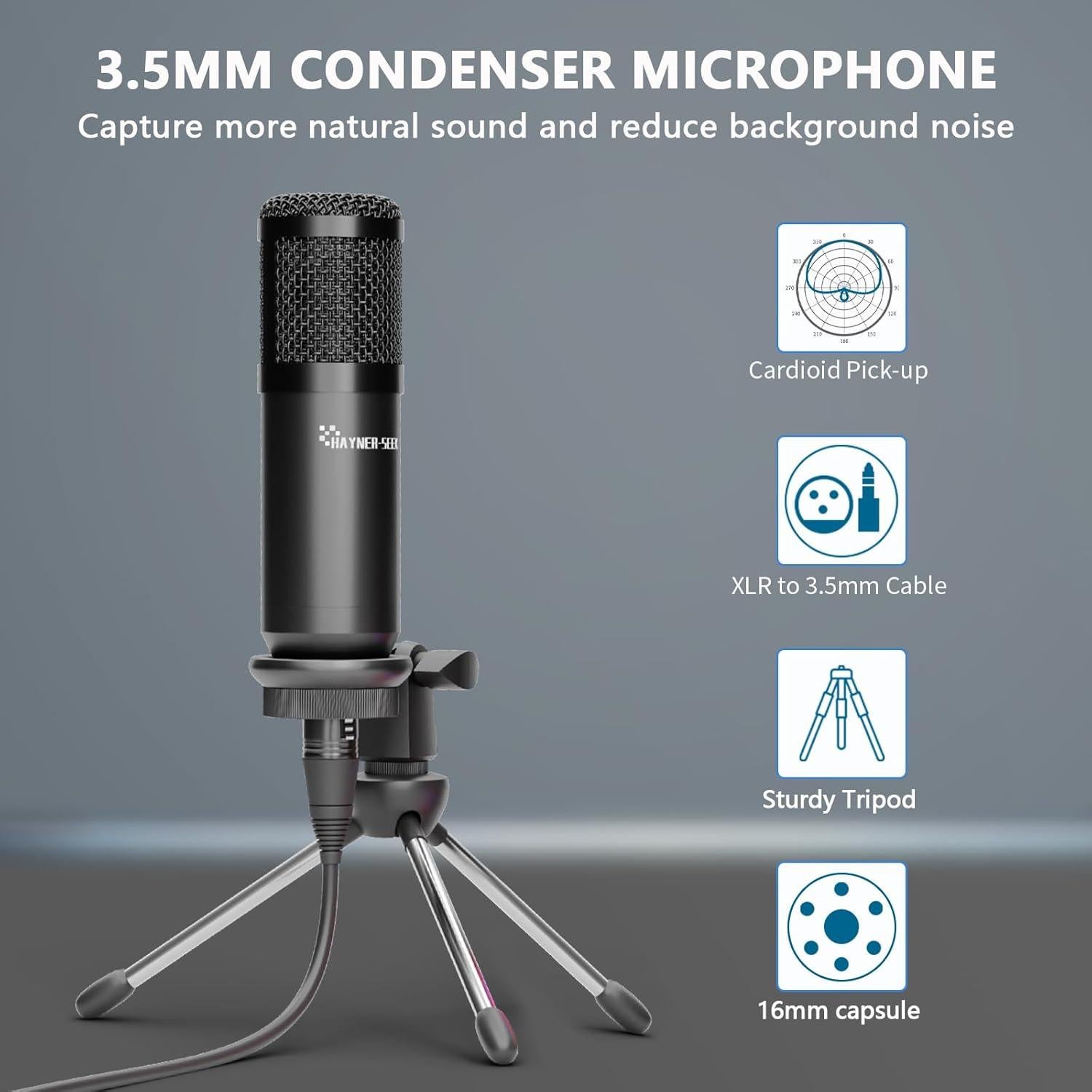 Paquete de Podcast COMMANDER M100 - Interfaz y Micrófono 3.5mm