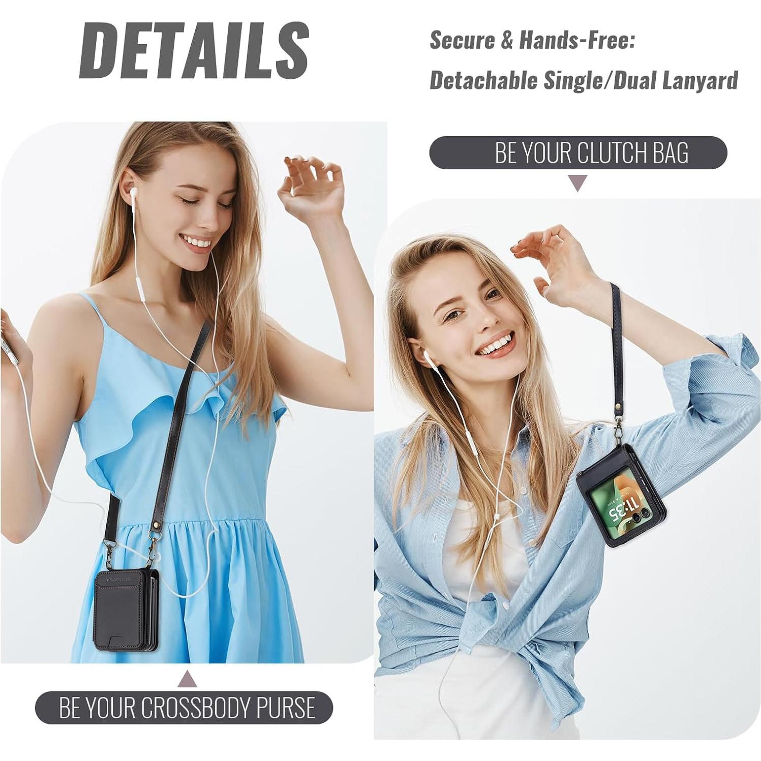 Funda Cartera ASAPDOS para Motorola Razr 2024/2025 - Negro