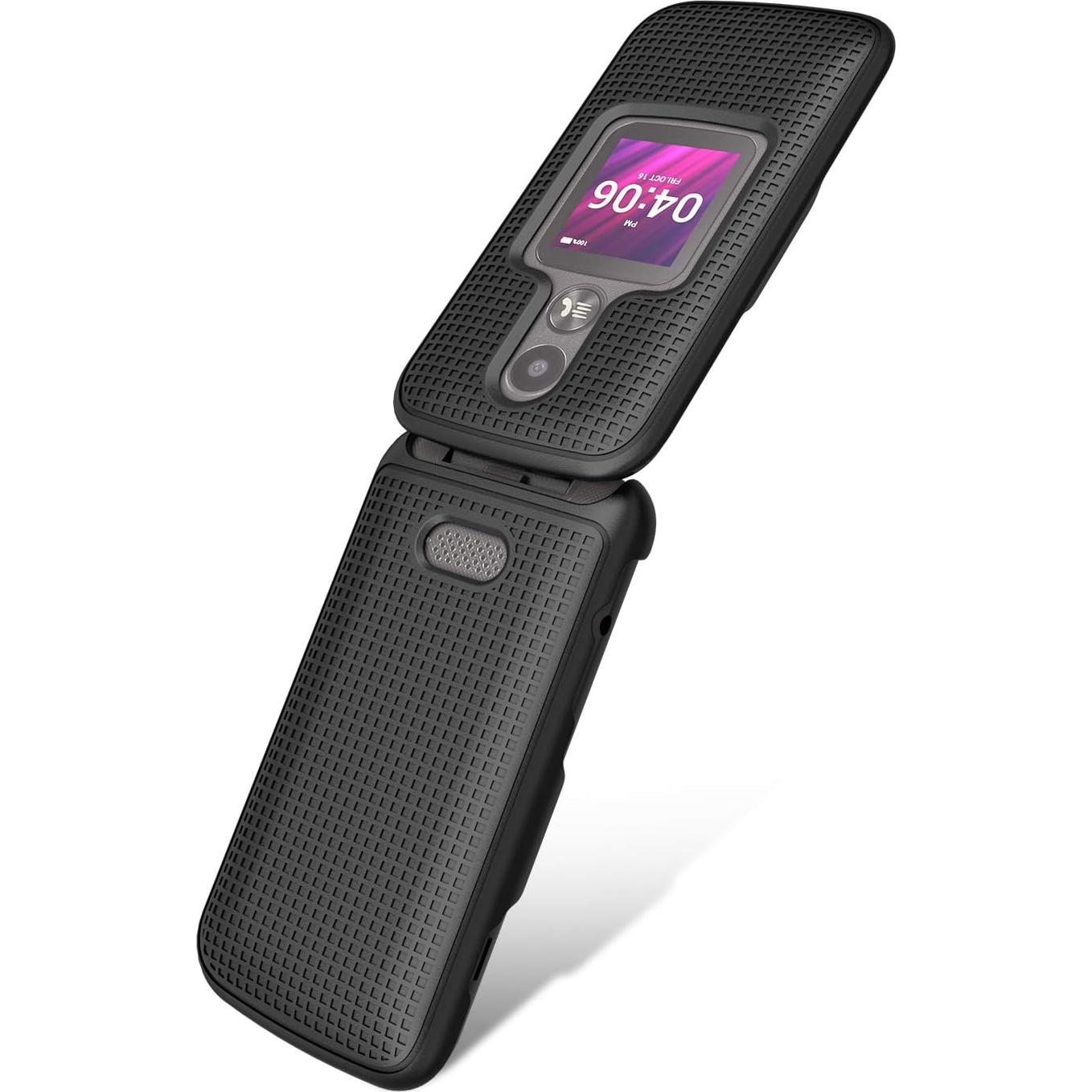 Funda Nakedcellphone para Alcatel MyFlip 2 - Protección Dura Negra