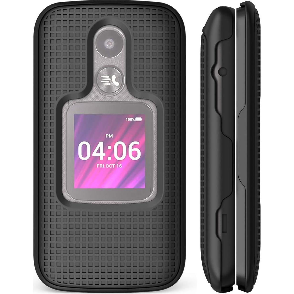 Funda Nakedcellphone para Alcatel MyFlip 2 - Protección Dura Negra