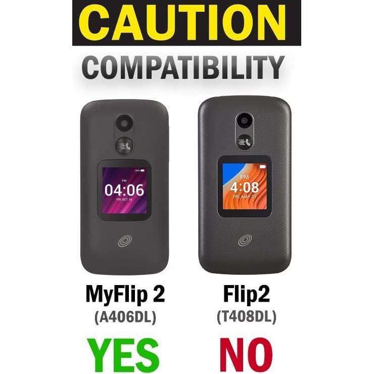 Funda Nakedcellphone para Alcatel MyFlip 2 - Protección Dura Negra