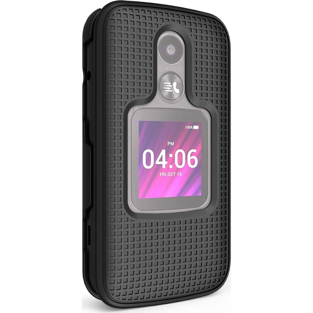 Funda Nakedcellphone para Alcatel MyFlip 2 - Protección Dura Negra