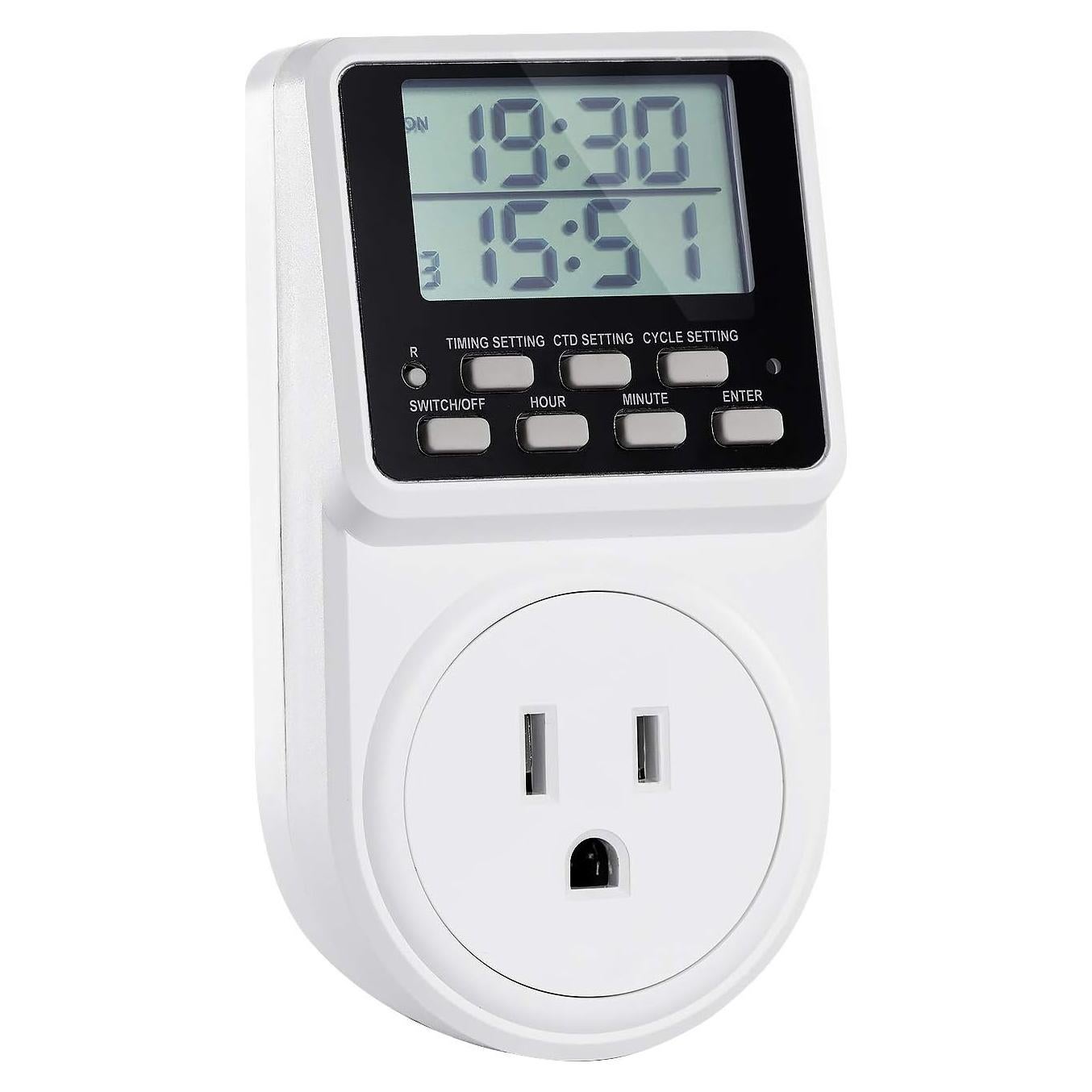 Temporizador Digital Programable Techbee 24h 15A 1 Paquete