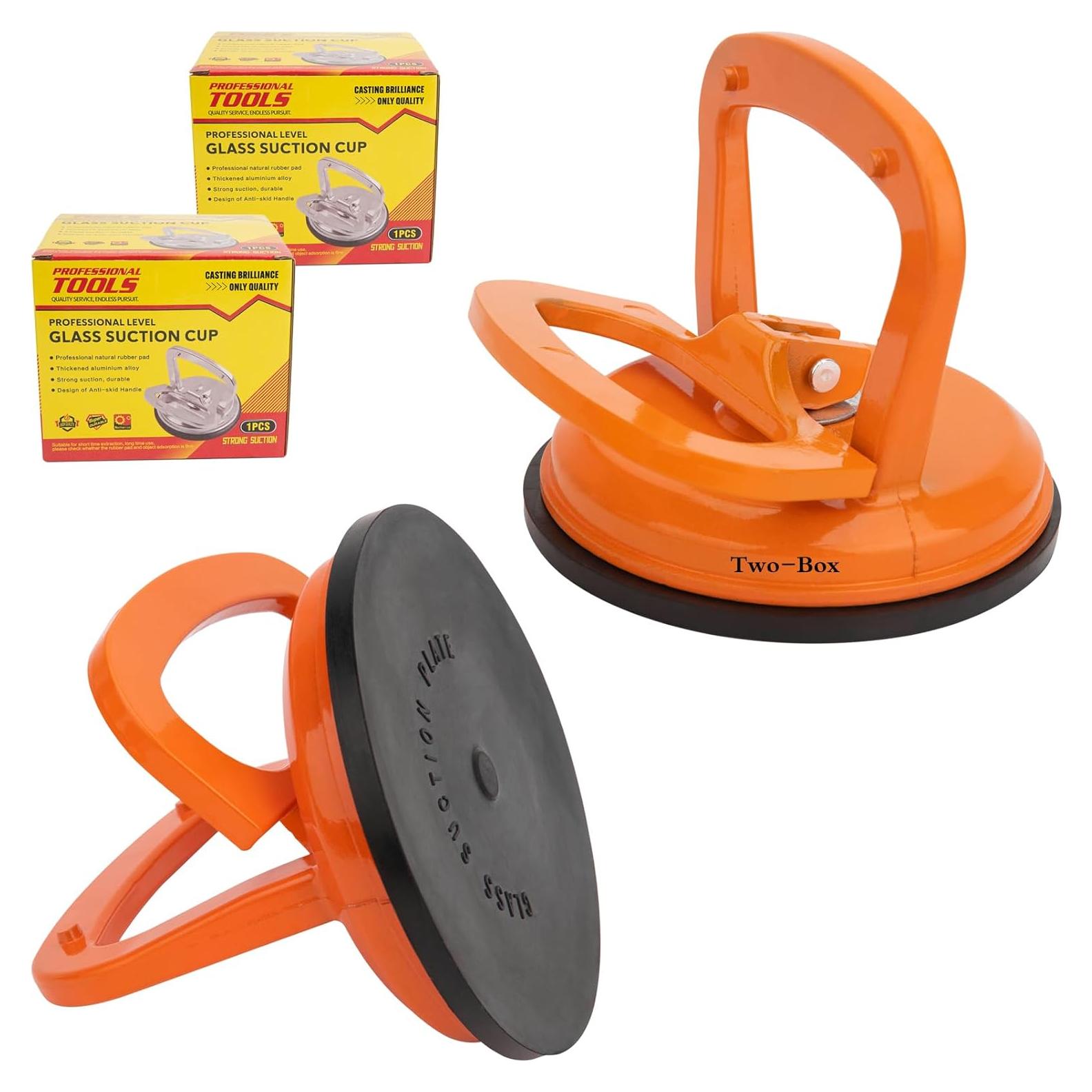 Elevador de Ventosas de Vidrio Aluminio 2Pack 50kg Naranja