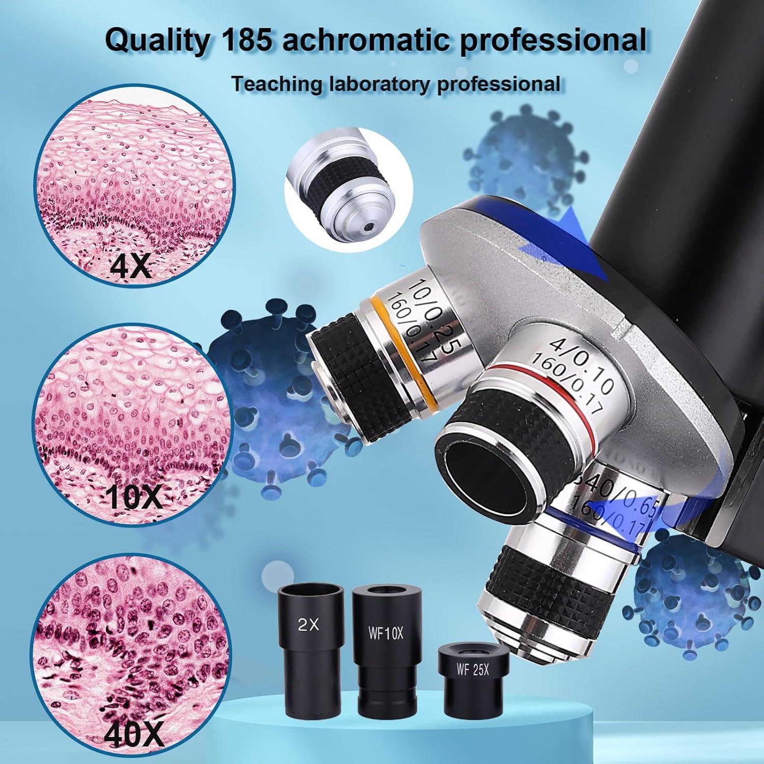 Microscopio OOZSTAR 40X-2500X con Pantalla 4.3" y Cámara 5MP