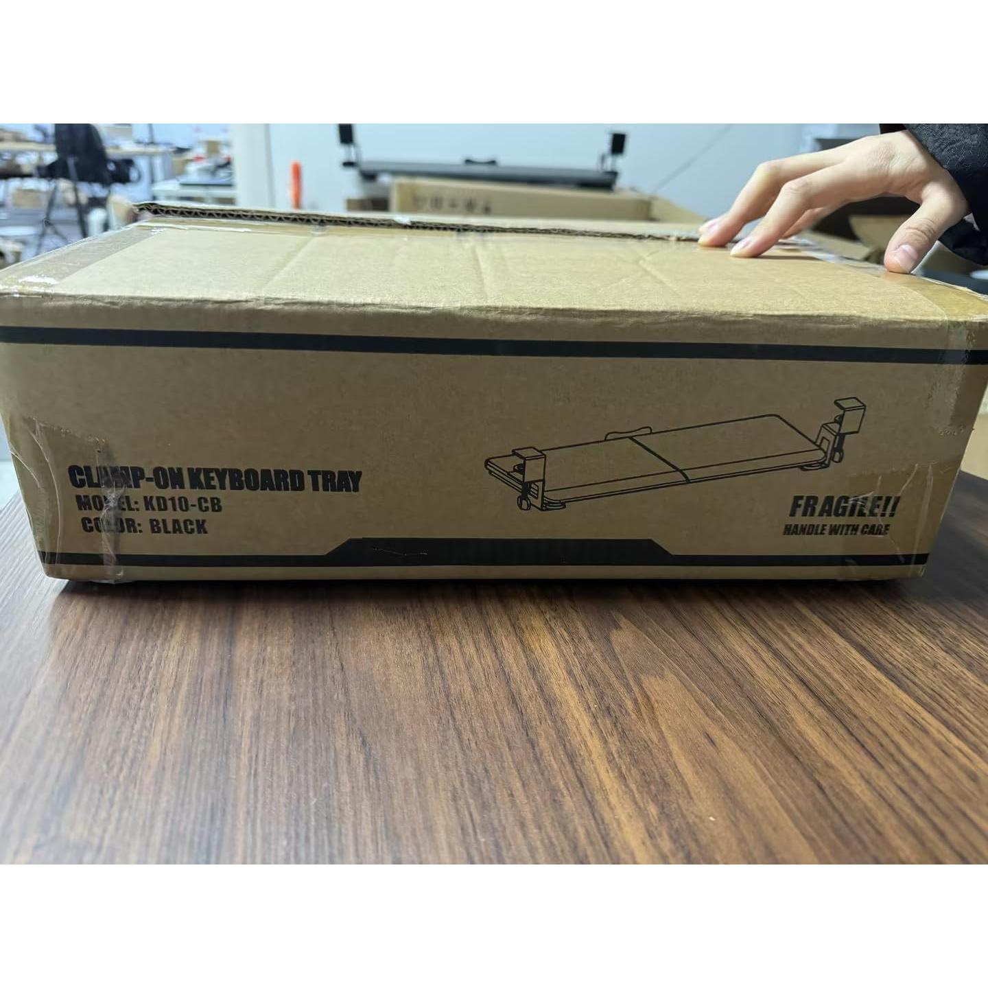 Bandeja Deslizante para Teclado NearHub 66x28 cm Negra