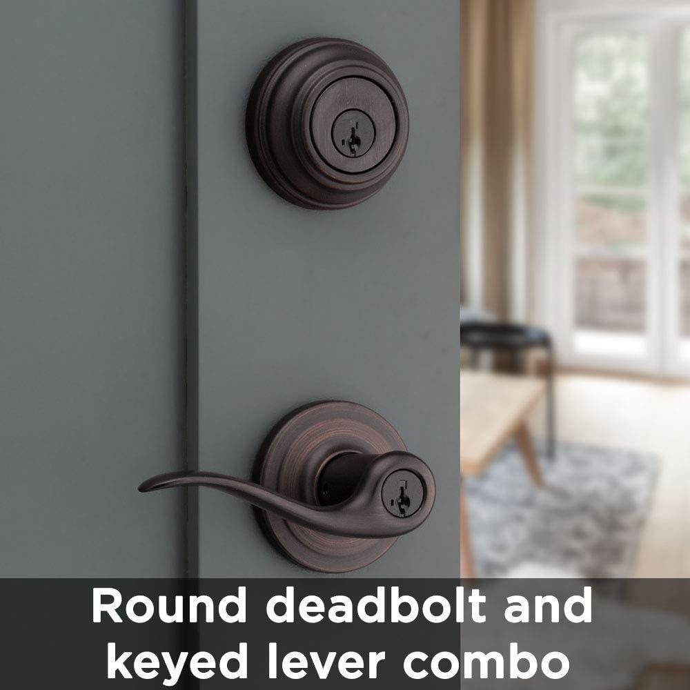 Paquete combinado Kwikset Tustin con SmartKey en bronce
