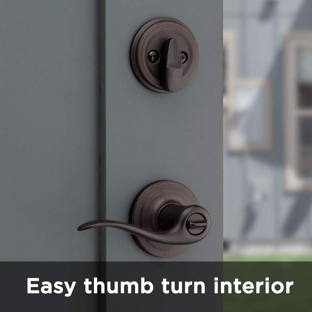 Paquete combinado Kwikset Tustin con SmartKey en bronce