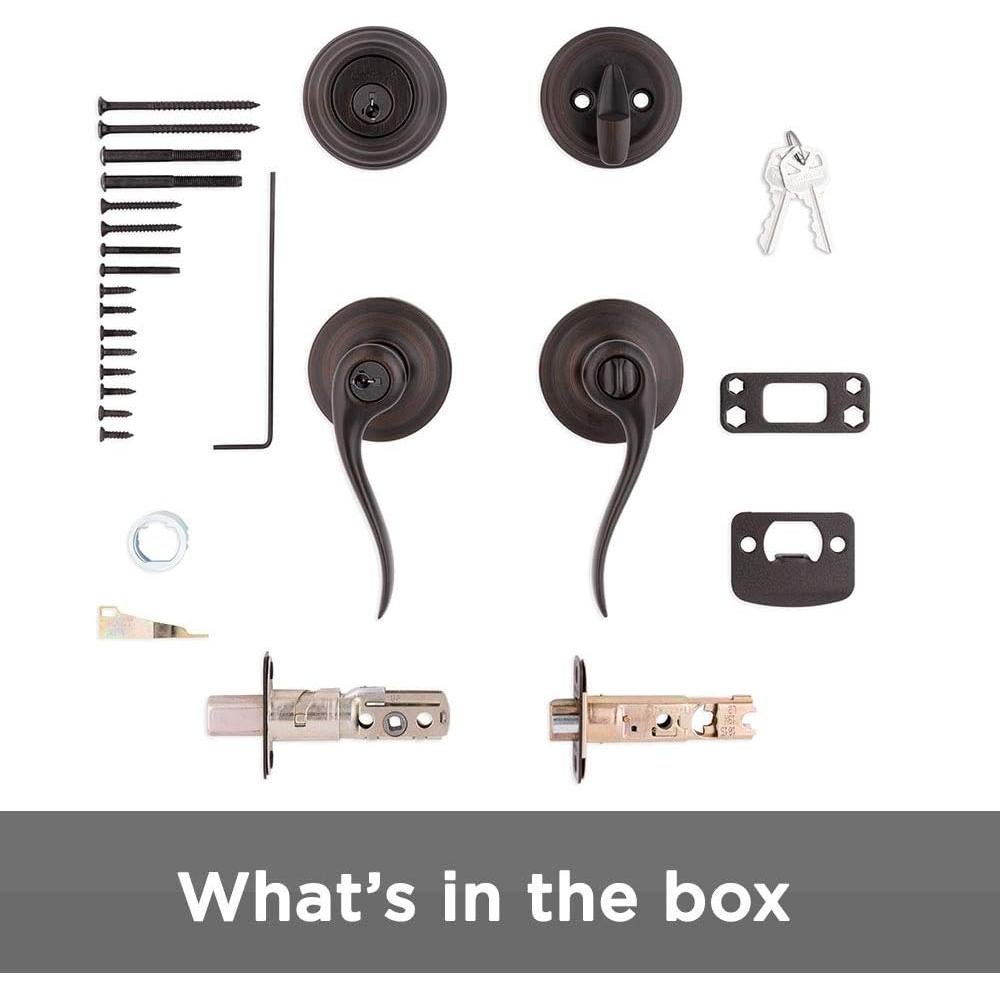 Paquete combinado Kwikset Tustin con SmartKey en bronce