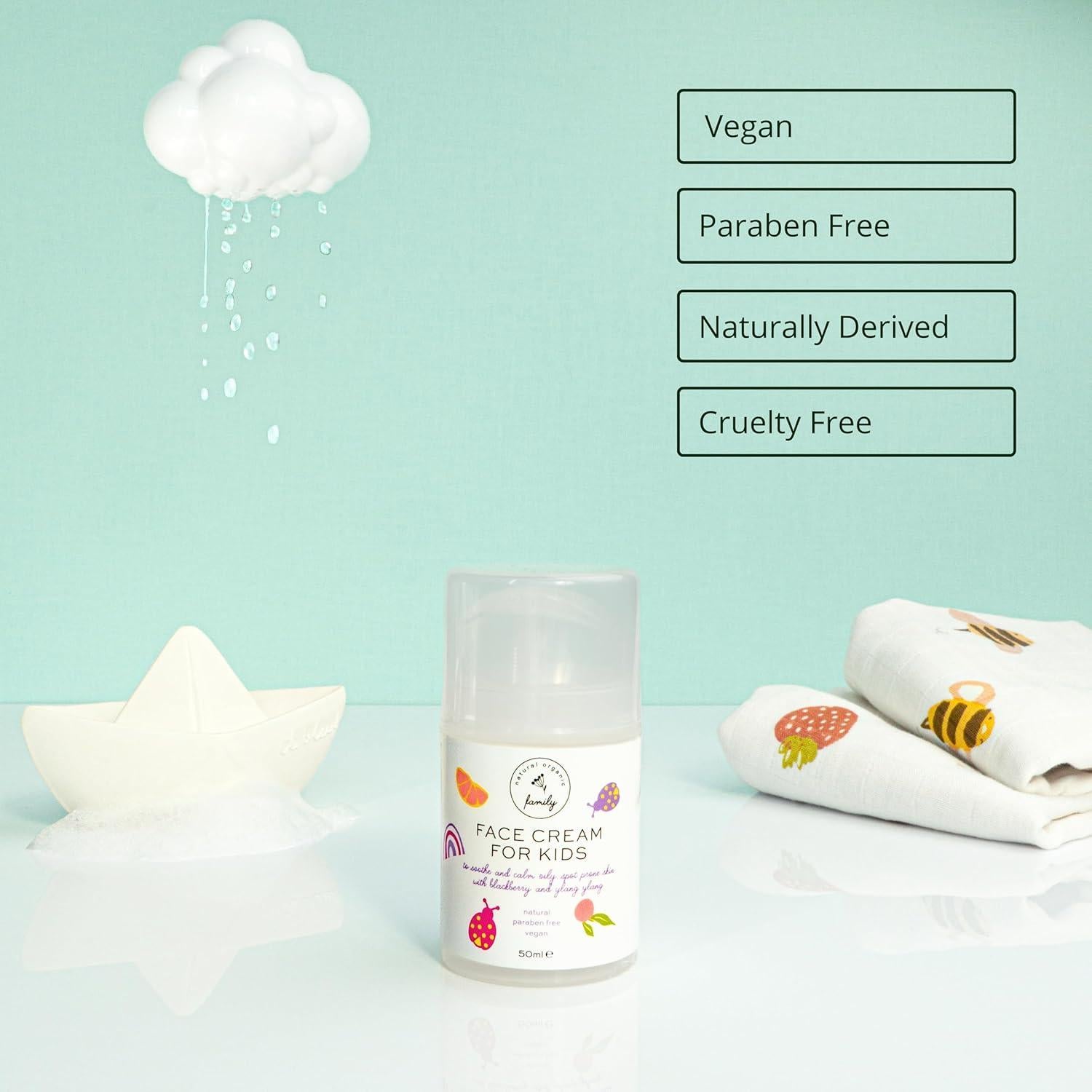 Crema Hidratante Facial Niños Familia Orgánica 50ml - Natural