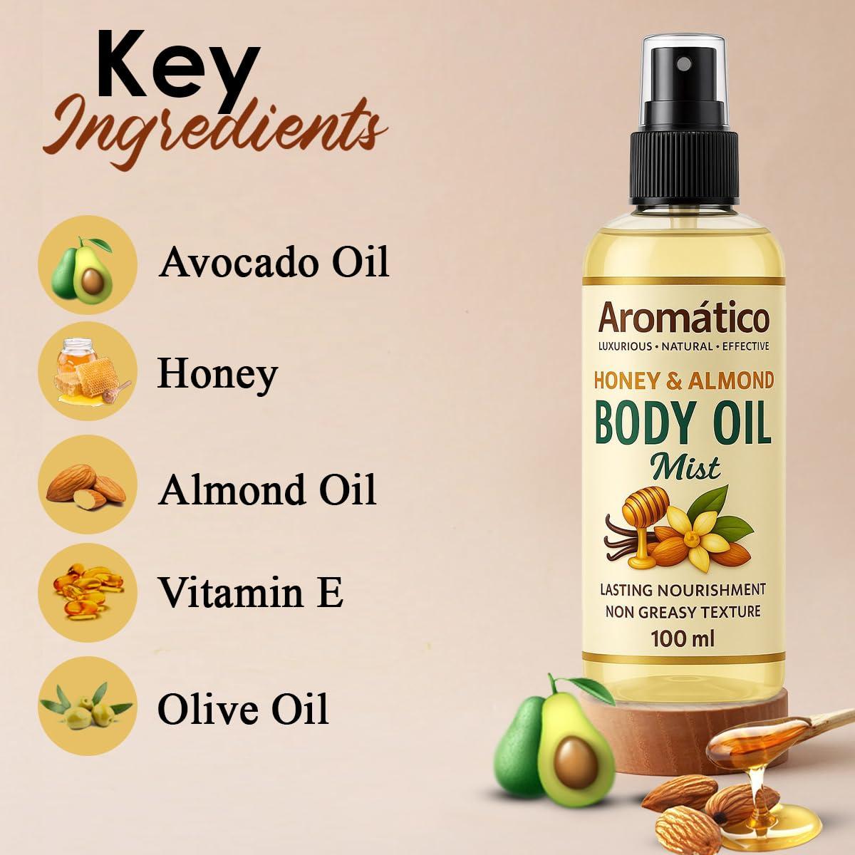 Spray Corporal Hidratante Afriyana 110 ml Miel y Almendra