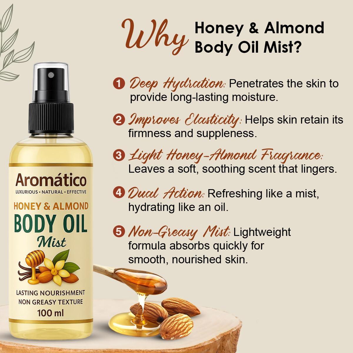 Spray Corporal Hidratante Afriyana 110 ml Miel y Almendra