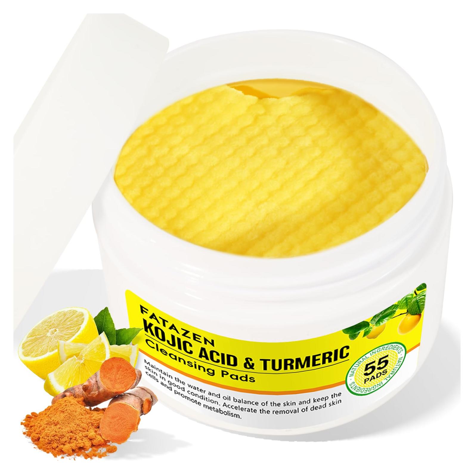Discos Limpiadores FATAZEN Ácido Kójico y Cúrcuma 55 Unidades