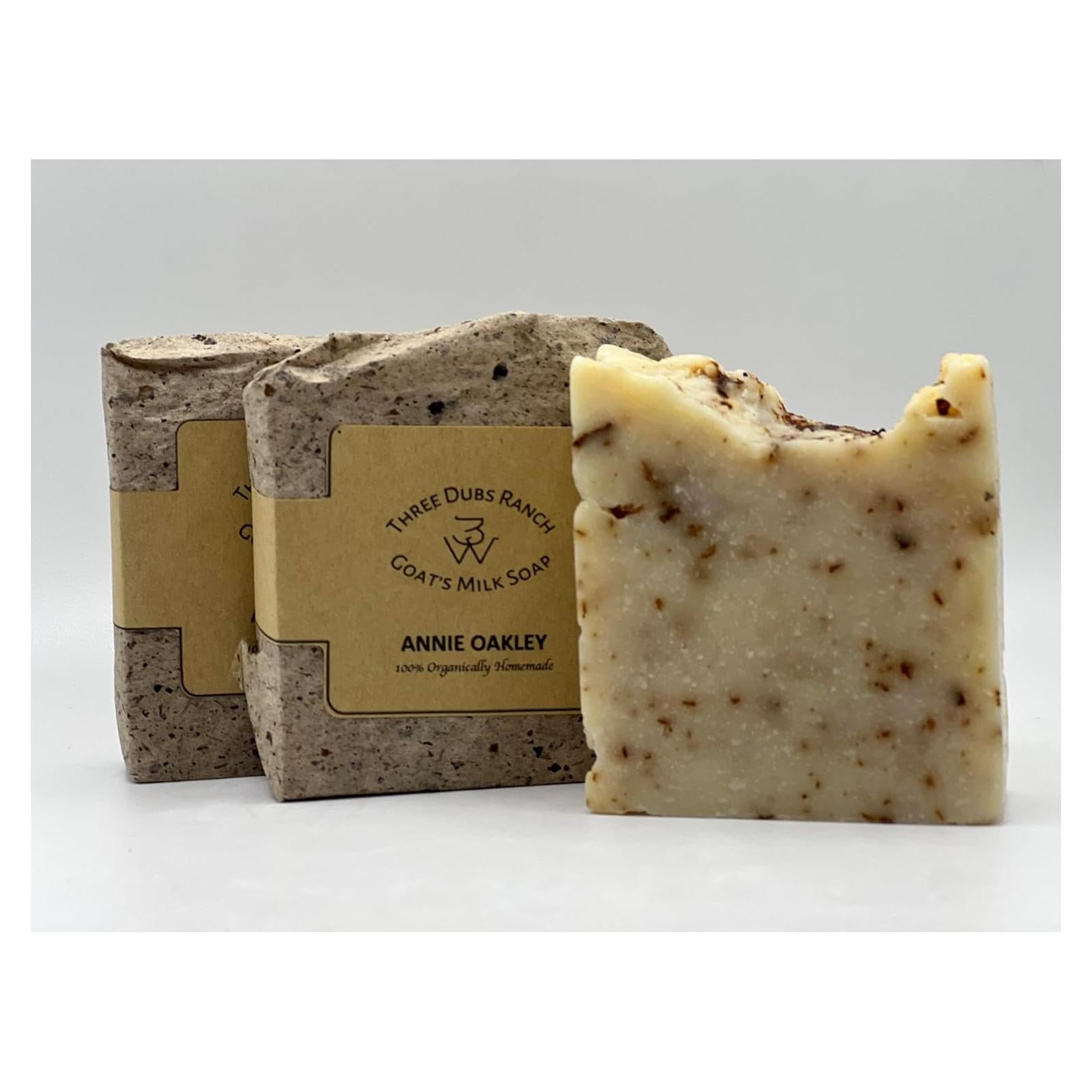 Jabón de Leche de Cabra Natural Three Dubs Ranch 3 Piezas