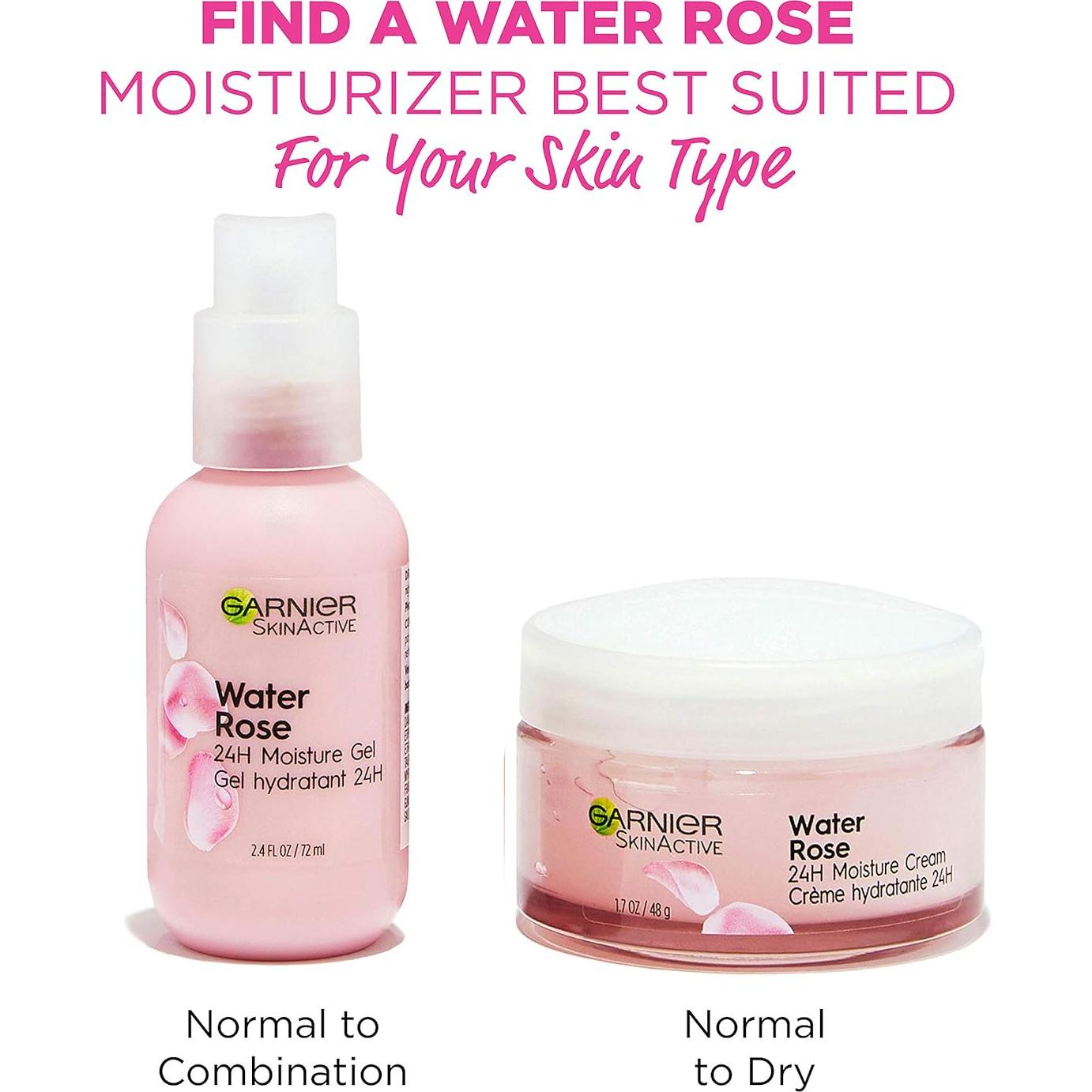 Crema Hidratante Facial Garnier 24H Rosa y Ácido Hialurónico 48g