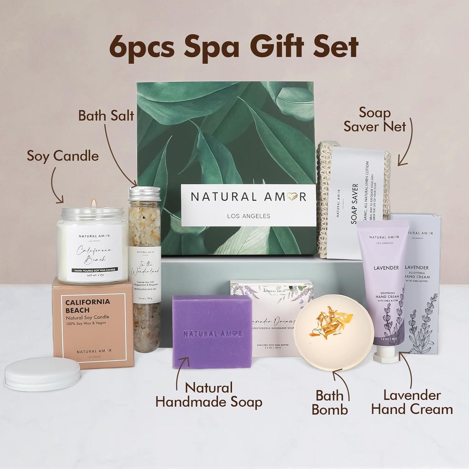 Kit de Spa Natural Hecho a Mano 6 Piezas para Mujeres