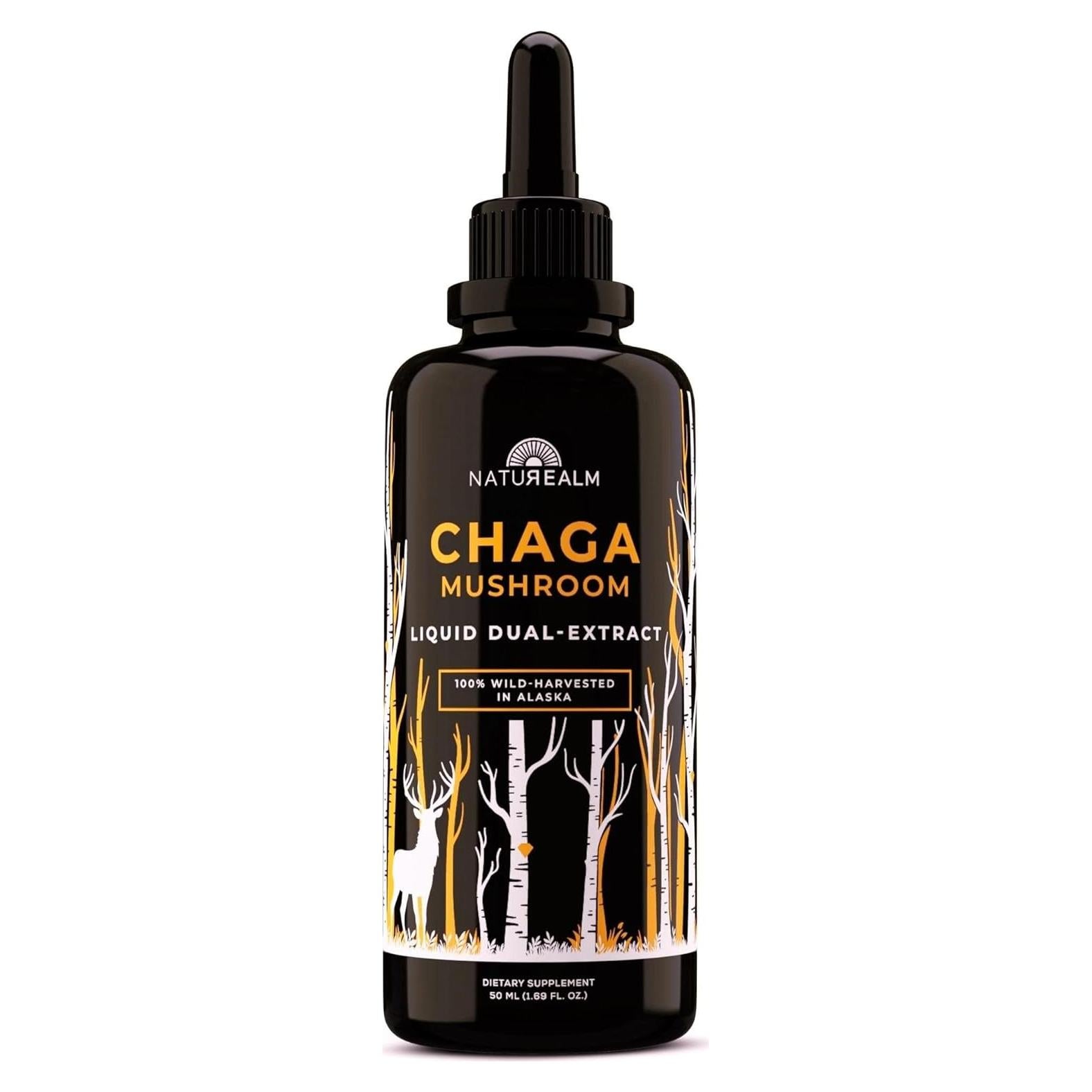 Tintura Líquida de Hongo Chaga Naturealm 50 ml - Vegano, Inmunidad
