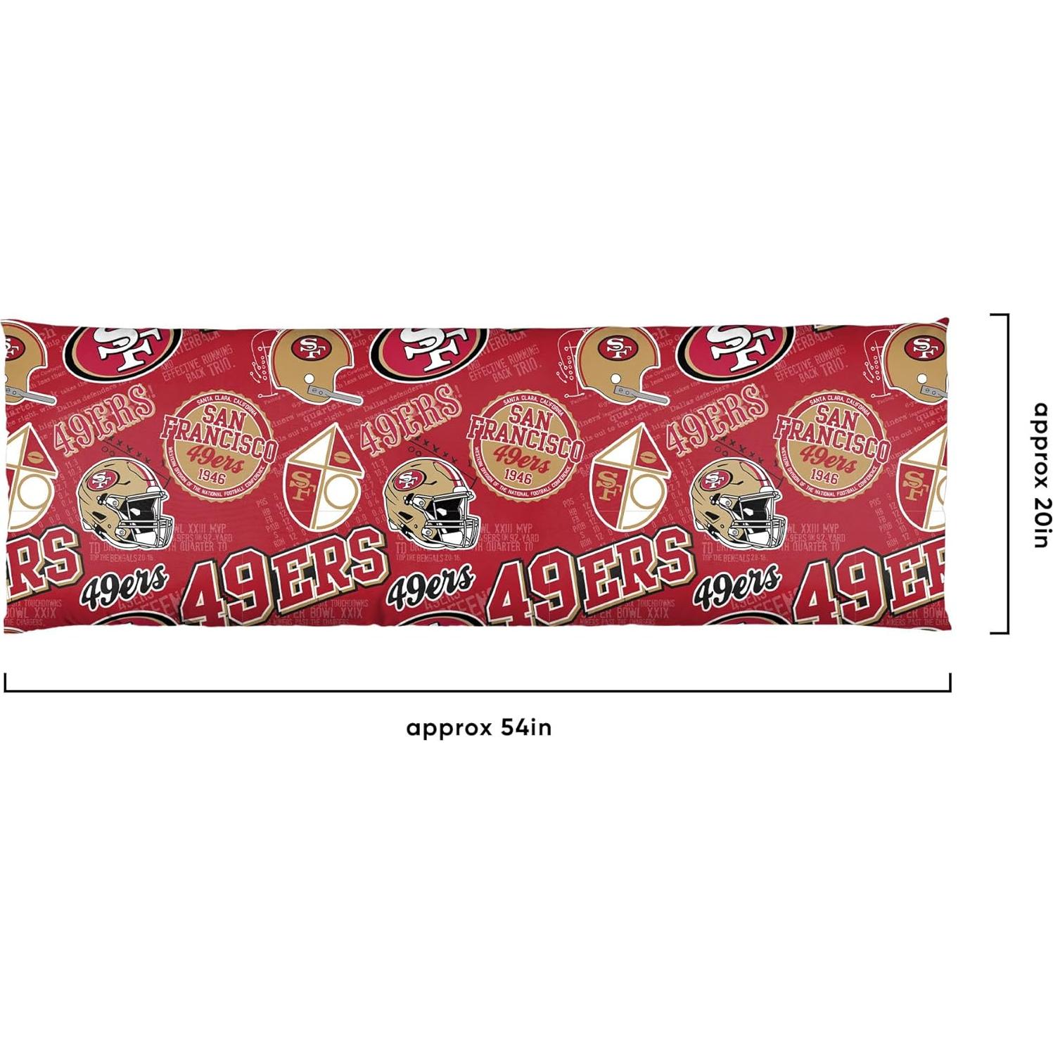 Almohada de Cuerpo de Felpa FOCO San Francisco 49ers 137x51cm