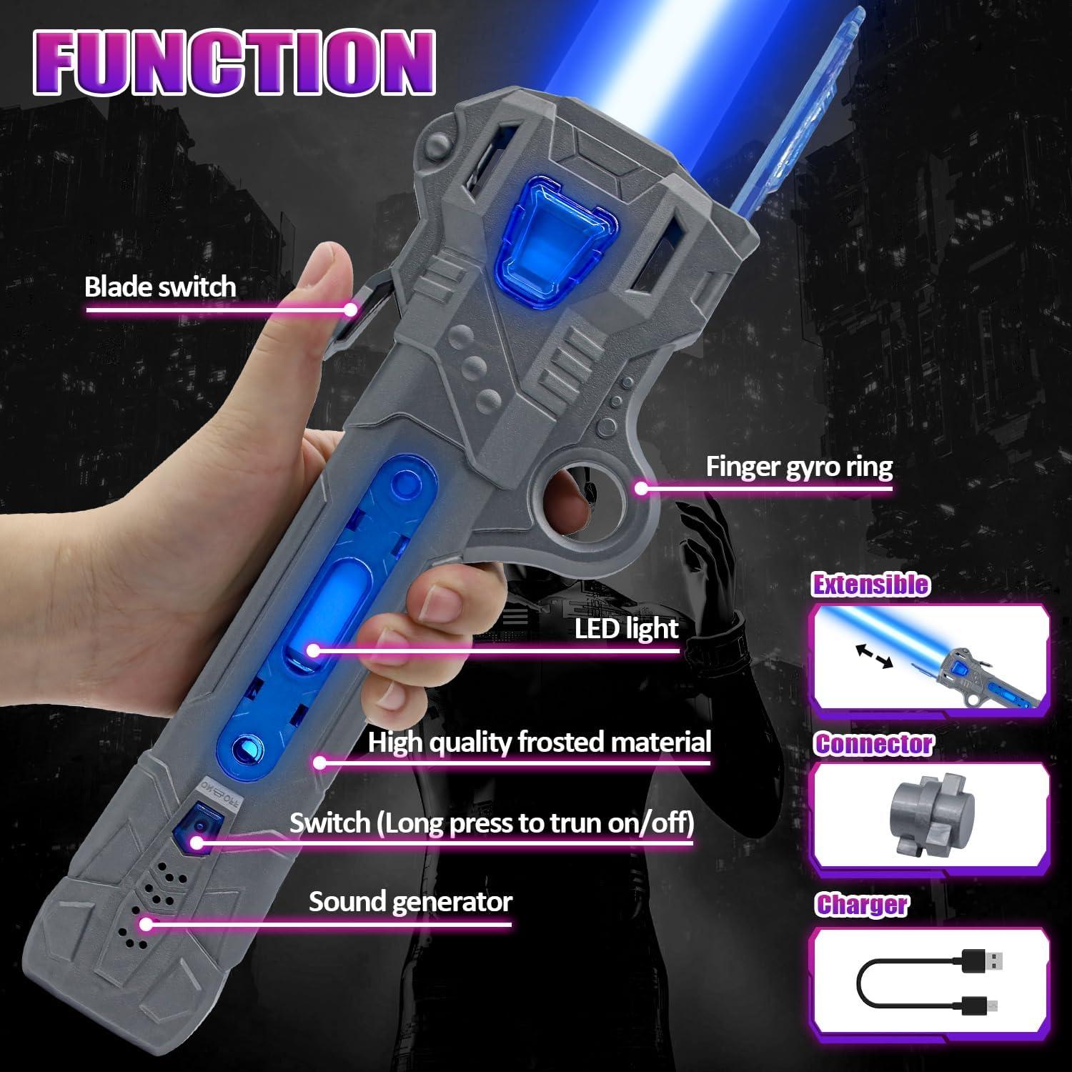 Sable de Luz LED Anndofy para Niños - 7 Colores RGB, 3 Modos