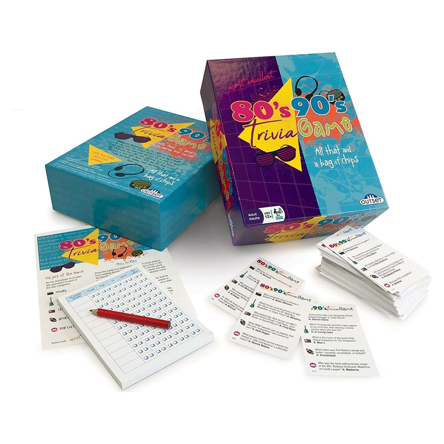 Juego de Trivia de los 80 y 90 Outset Media - 1,000 Preguntas