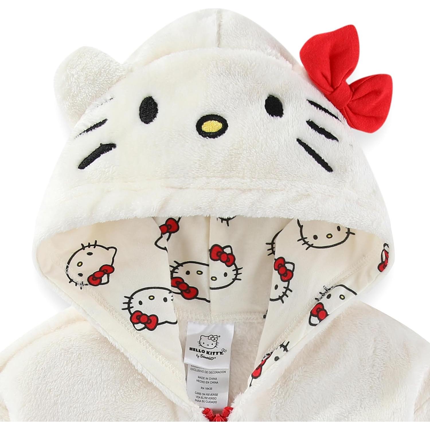 Sudadera con cremallera Hello Kitty beige para niñas grandes