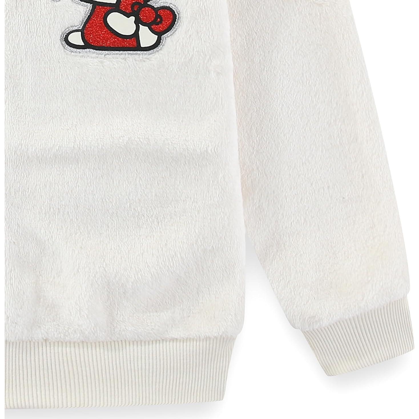 Sudadera con cremallera Hello Kitty beige para niñas grandes